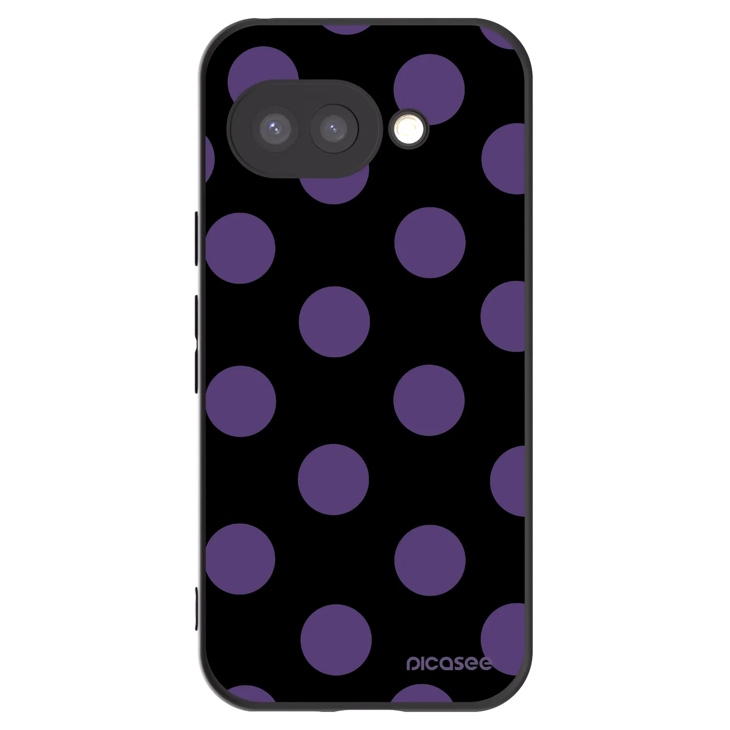 Picasee silikonowe czarne etui na Google Pixel 9a - Big flickers