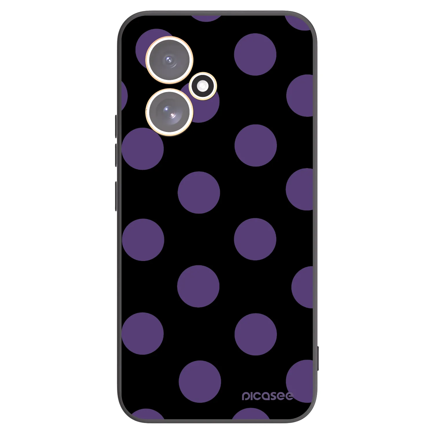 Picasee silikonowe czarne etui na Honor 400 5G - Big flickers