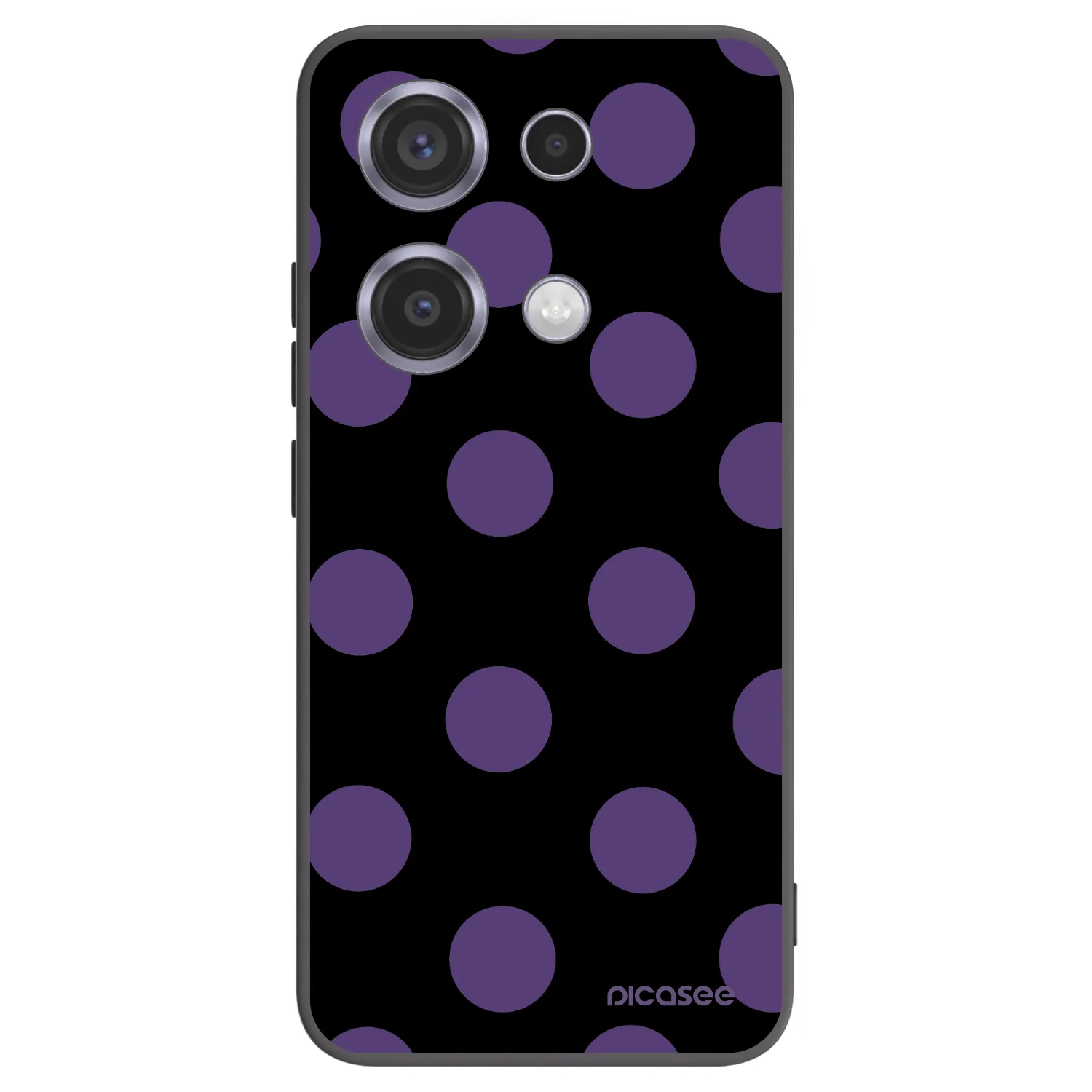 Picasee silikonowe czarne etui na Xiaomi Redmi Note 14S - Big flickers
