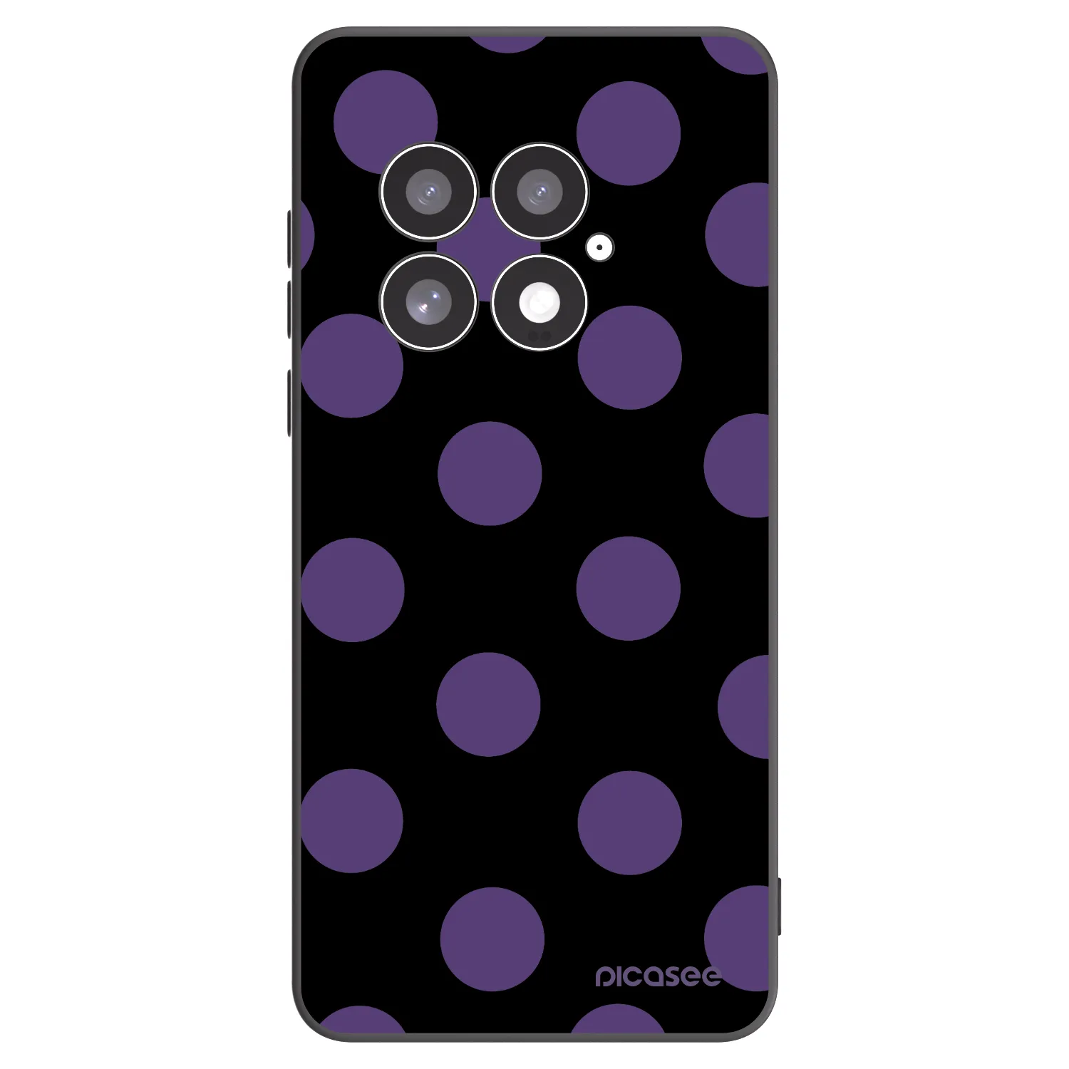 Picasee silikonowe czarne etui na OnePlus 13 5G - Big flickers