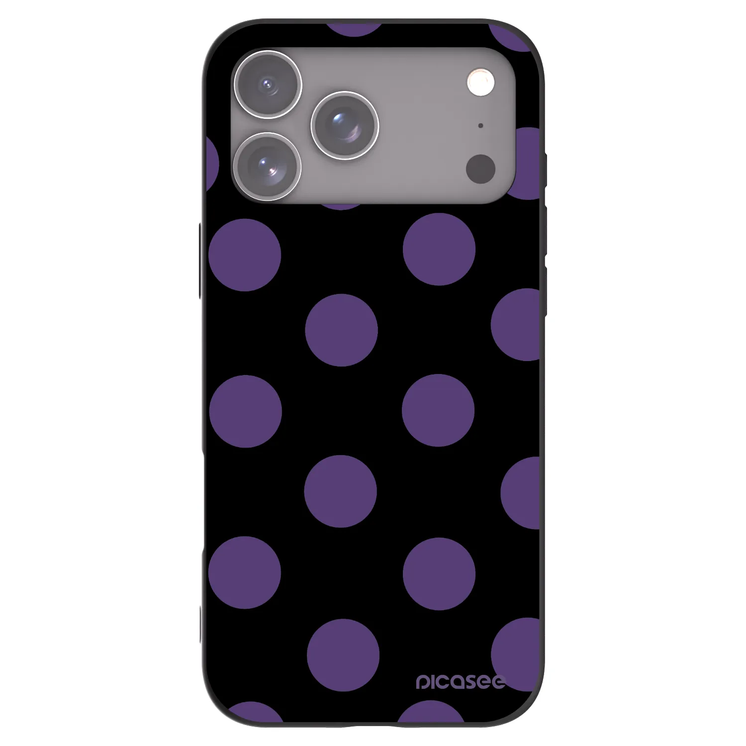 Picasee silikonowe czarne etui na Apple iPhone 17 Pro Max - Big flickers