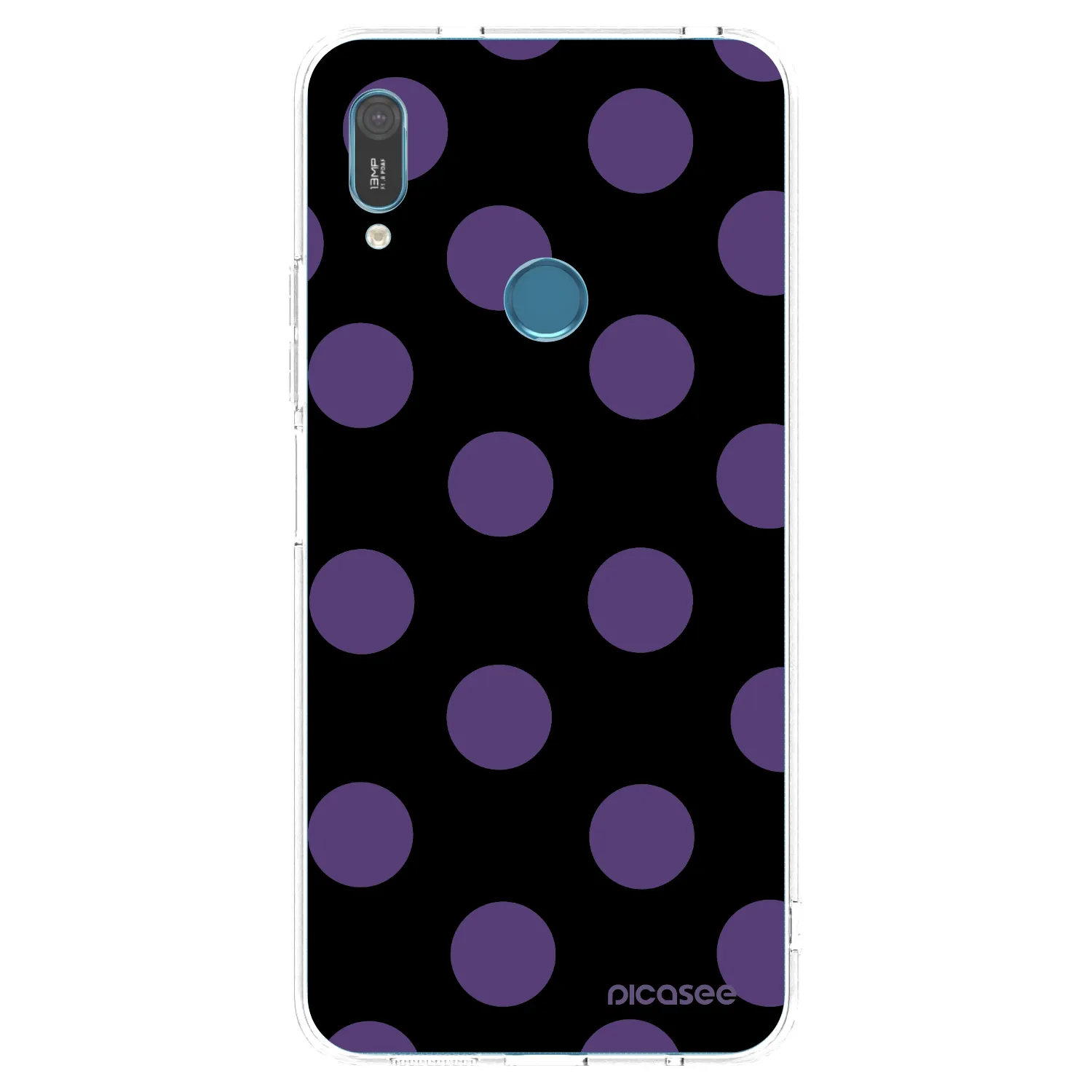 Picasee silikonowe przeźroczyste etui na Huawei Y6 2019 - Big flickers