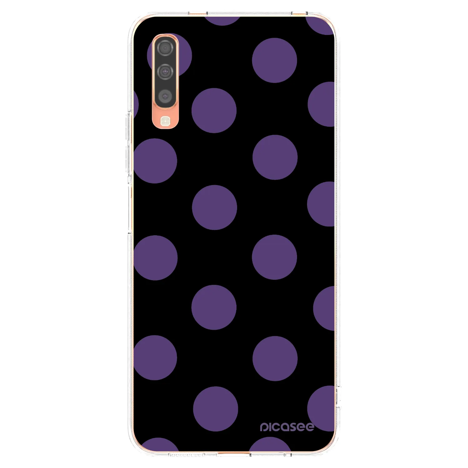Picasee silikonowe przeźroczyste etui na Samsung Galaxy A70 A705F - Big flickers