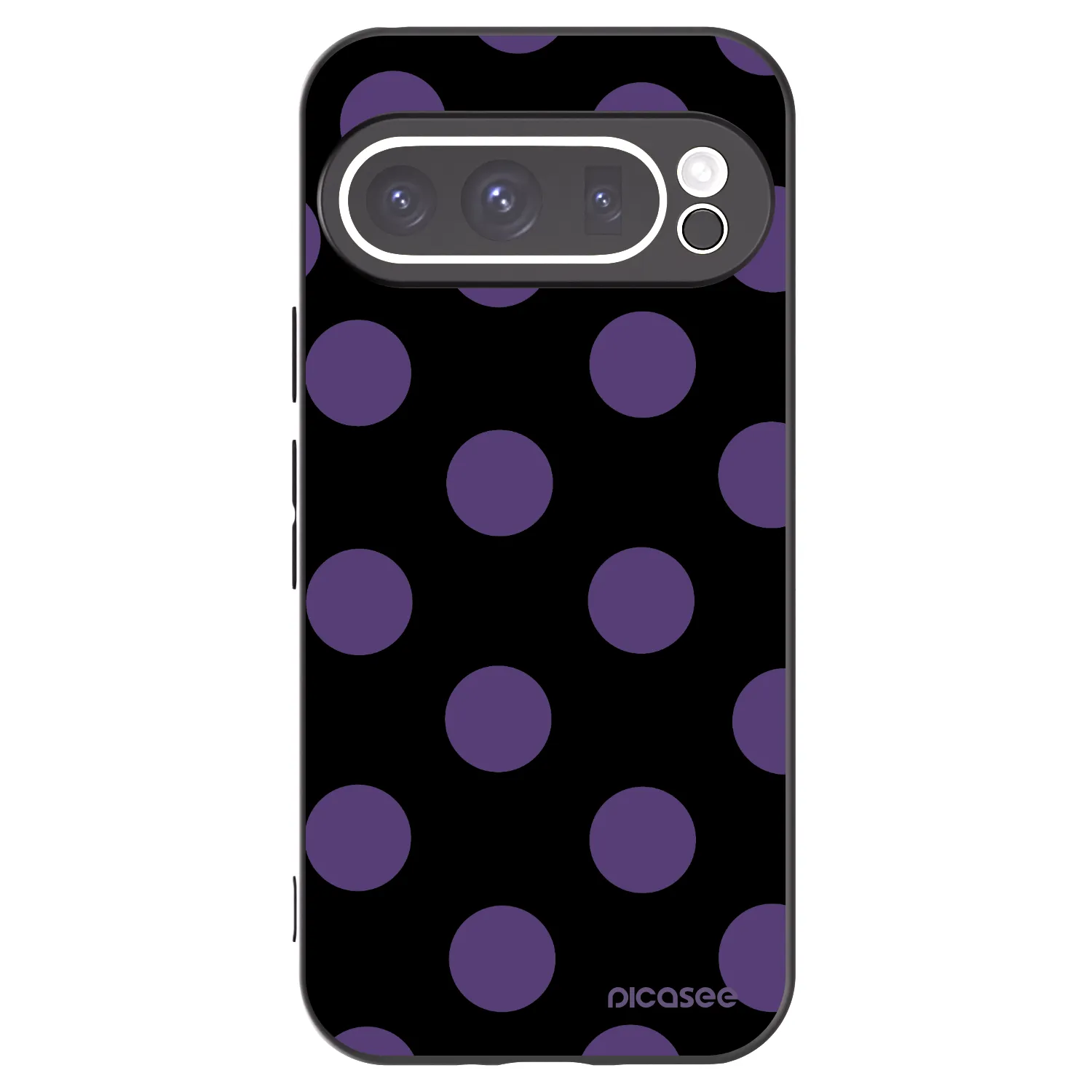 Picasee silikonowe czarne etui na Google Pixel 9 Pro XL - Big flickers