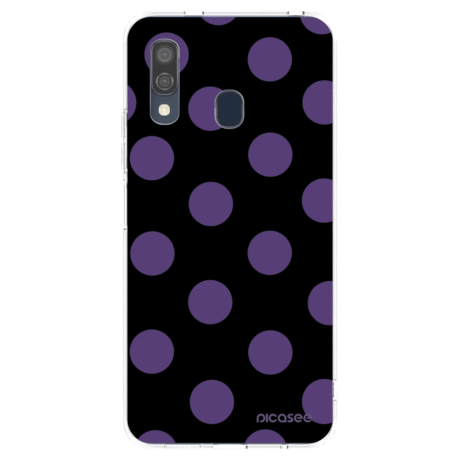 Picasee silikonowe przeźroczyste etui na Samsung Galaxy A40 A405F - Big flickers