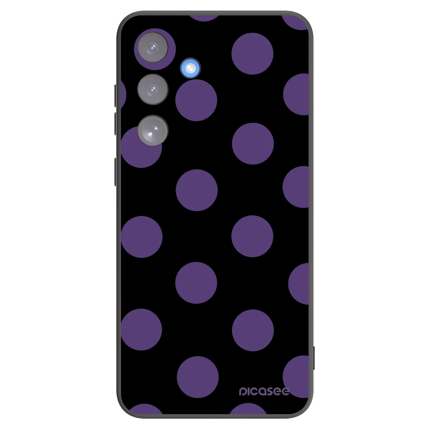 Picasee silikonowe czarne etui na Samsung Galaxy S25 FE 5G - Big flickers