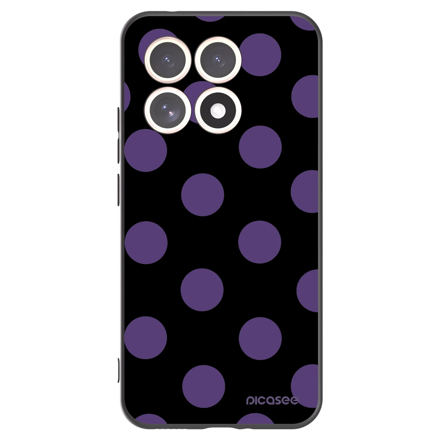 Picasee silikonowe czarne etui na Xiaomi 15T - Big flickers