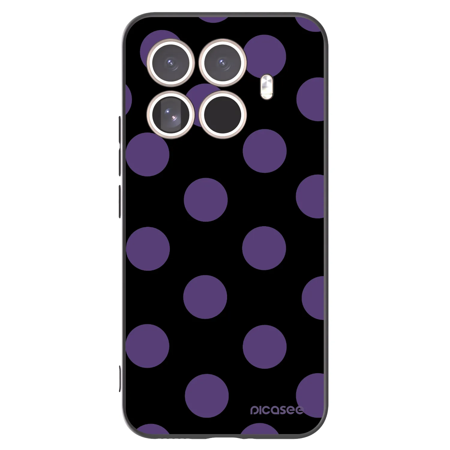 Picasee silikonowe czarne etui na Xiaomi 15T Pro - Big flickers