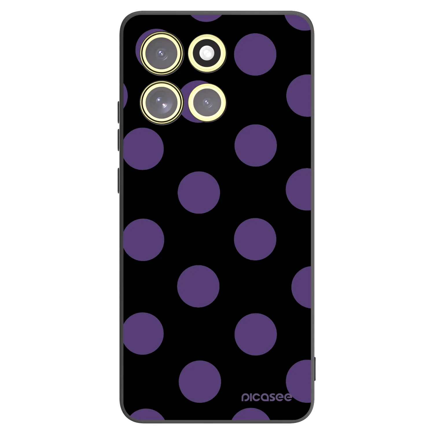 Picasee silikonowe czarne etui na Motorola Moto G86 Power 5G - Big flickers
