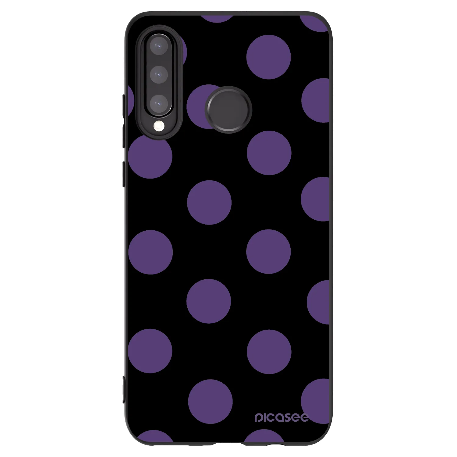 Picasee silikonowe czarne etui na Huawei P30 Lite - Big flickers