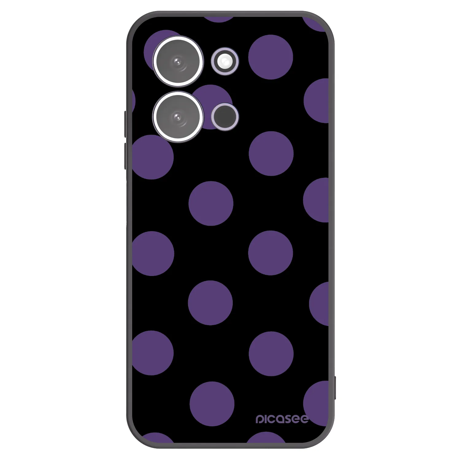 Picasee silikonowe czarne etui na Xiaomi Redmi 15C 5G - Big flickers