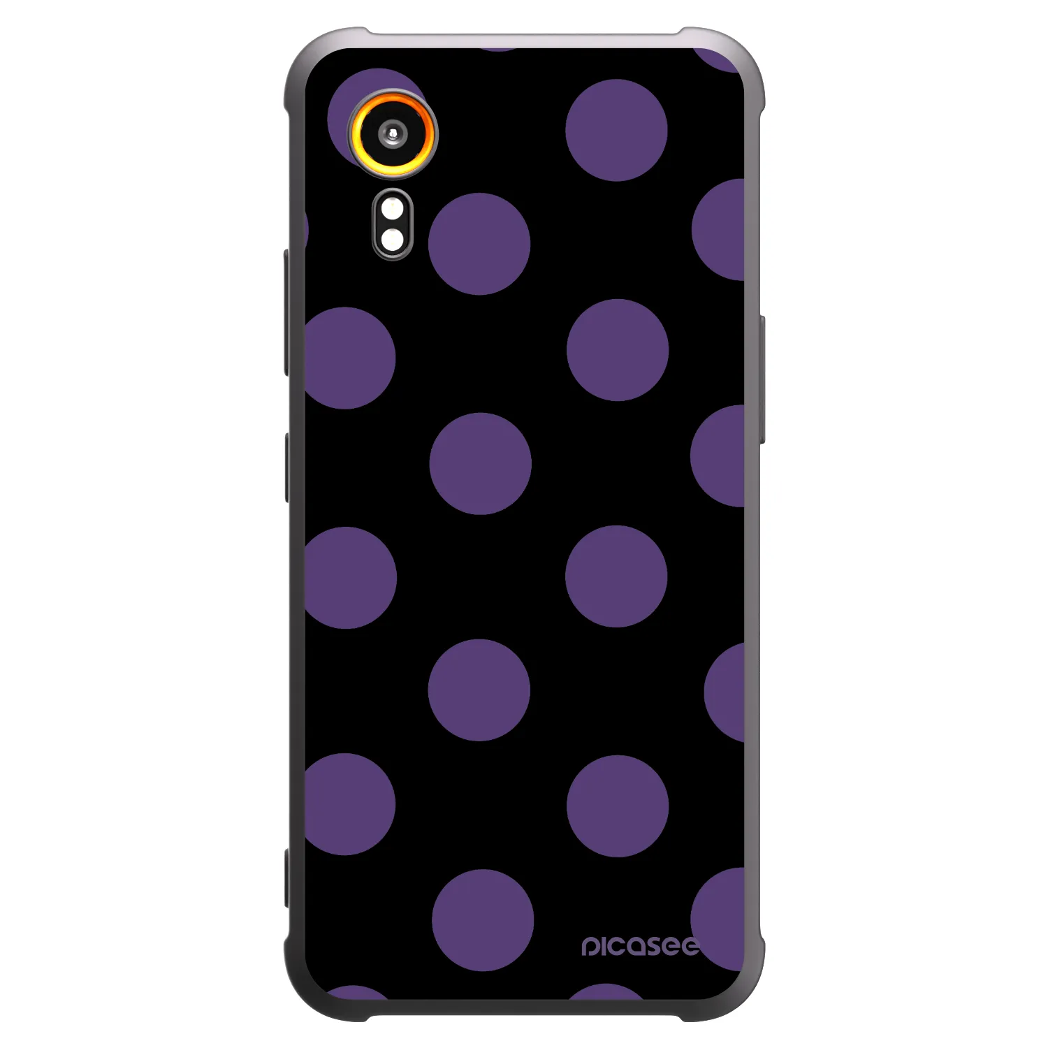 Picasee silikonowe czarne etui na Samsung Galaxy XCover 7 - Big flickers