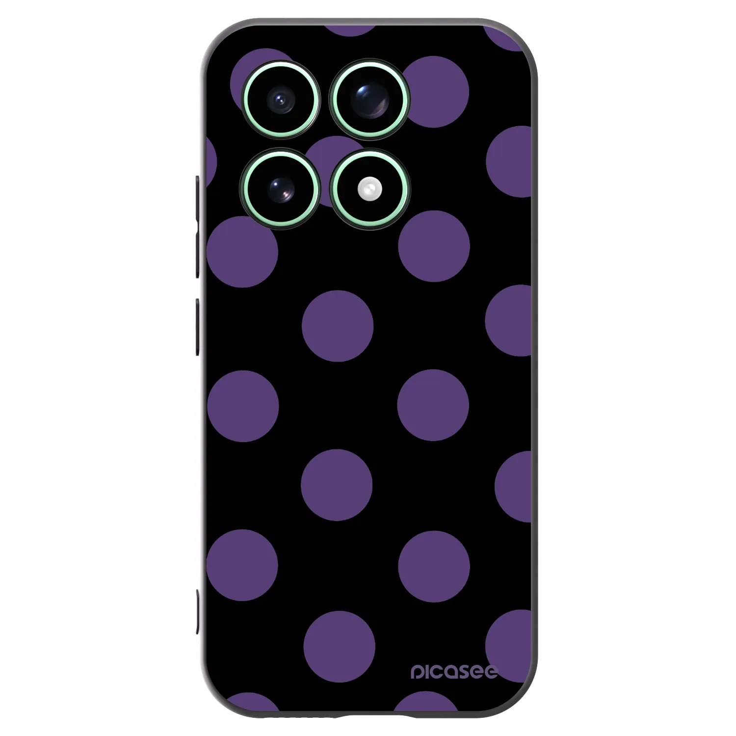 Picasee silikonowe czarne etui na Xiaomi 17 - Big flickers