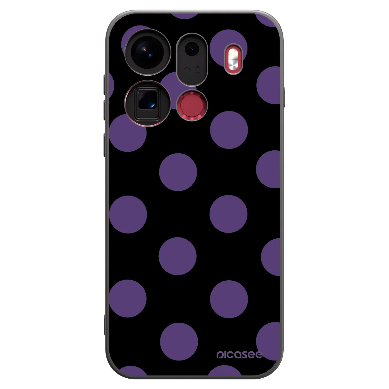 Picasee silikonowe czarne etui na OPPO Find X9 Pro - Big flickers