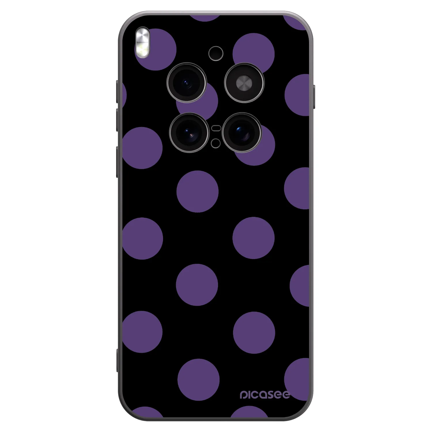 Picasee silikonowe czarne etui na Vivo X300 Pro - Big flickers