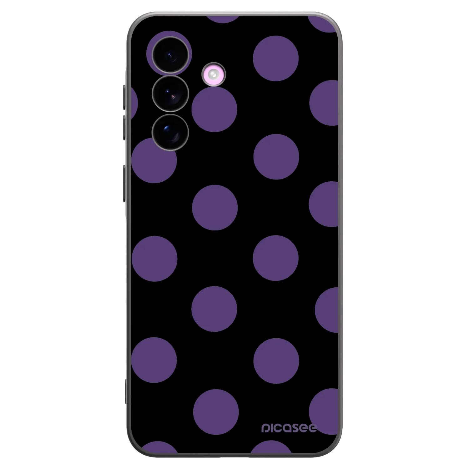 Picasee silikonowe czarne etui na Samsung Galaxy A57 5G - Big flickers