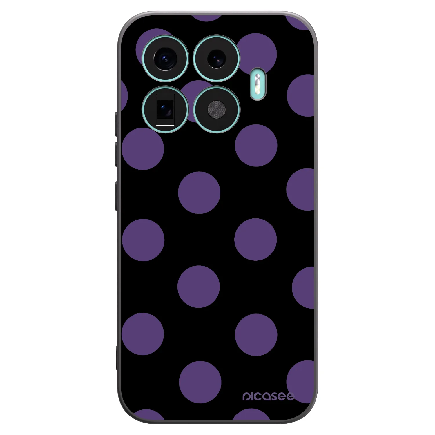 Picasee silikonowe czarne etui na Xiaomi 17T - Big flickers