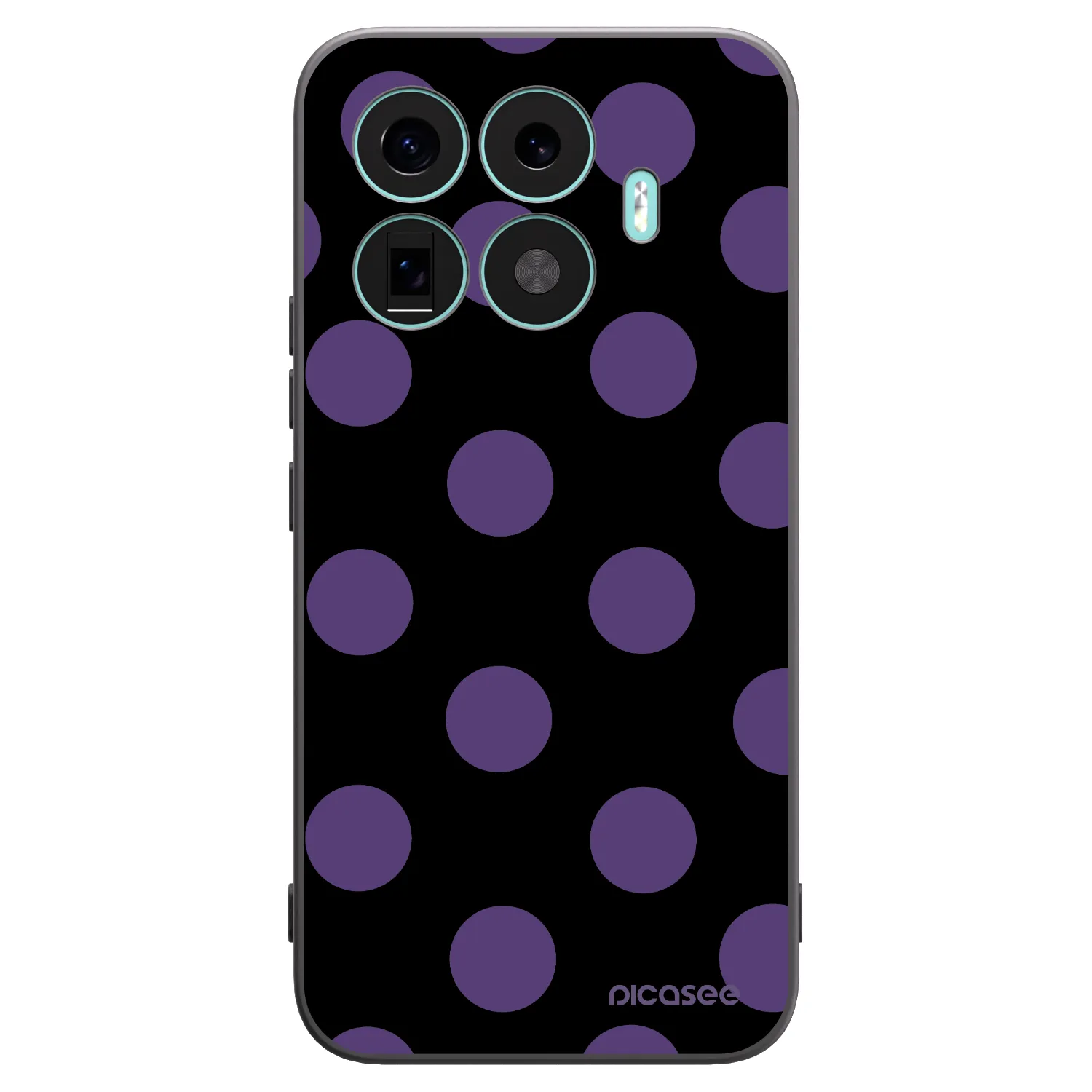 Picasee silikonowe czarne etui na Xiaomi 17T Pro - Big flickers