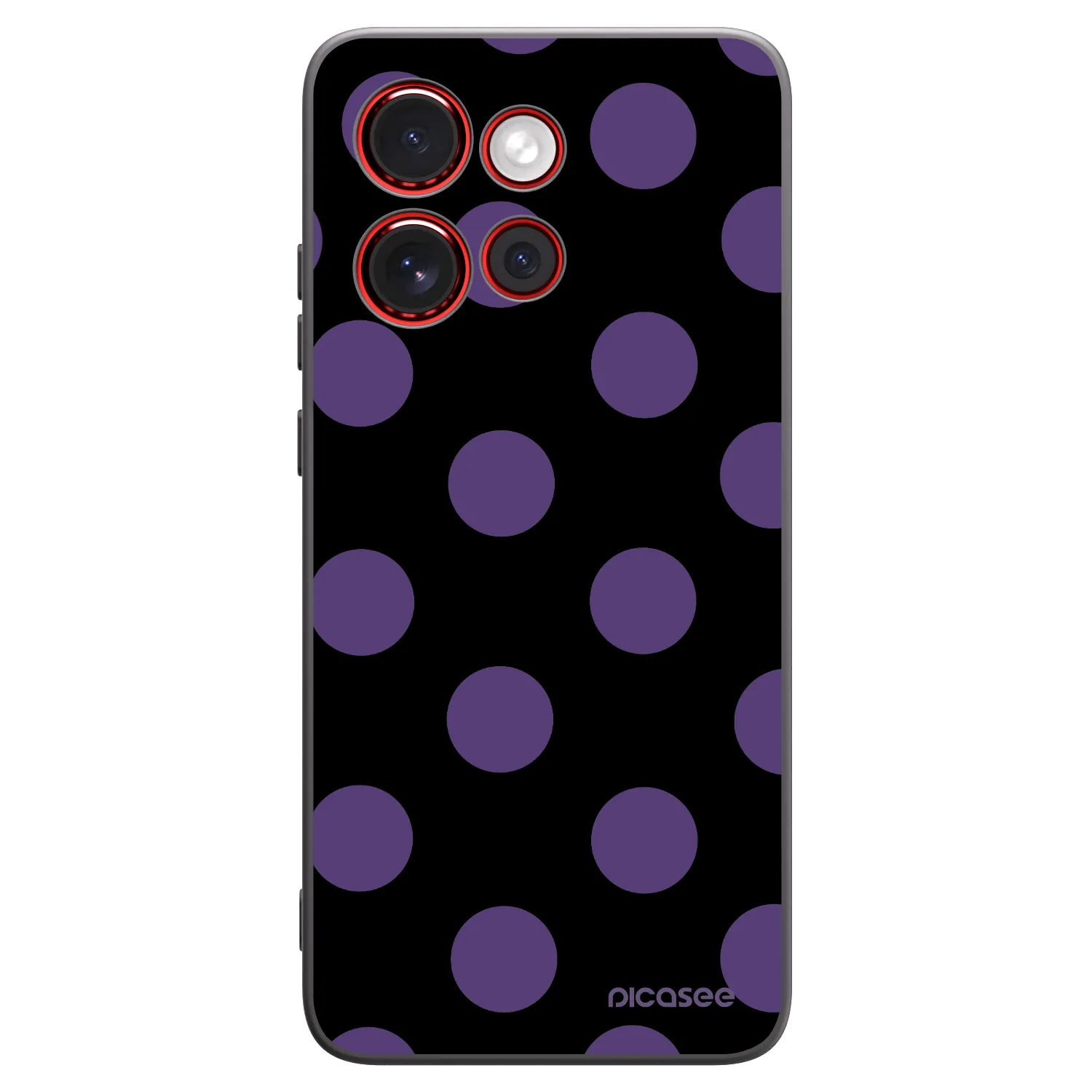 Picasee silikonowe czarne etui na Motorola Edge 60 Neo 5G - Big flickers