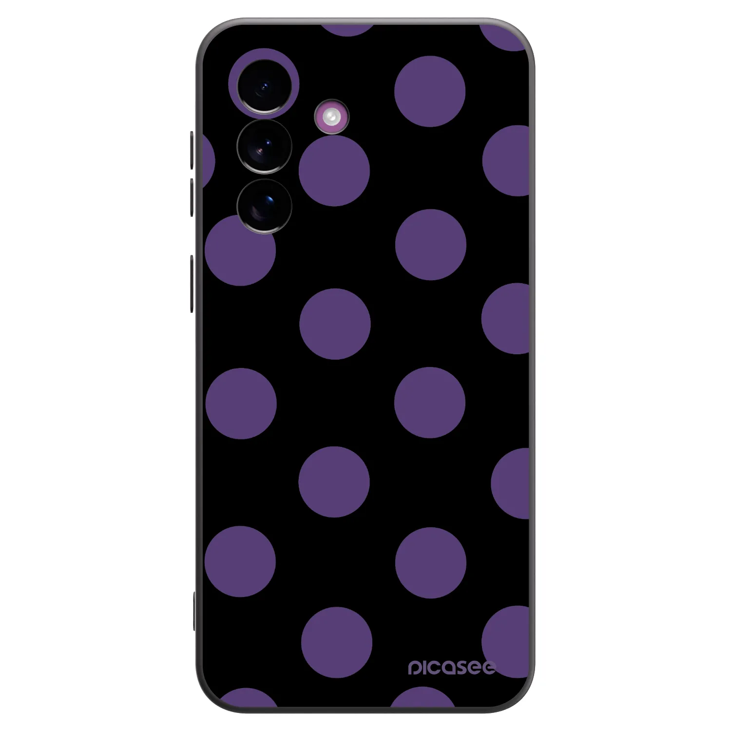 Picasee silikonowe czarne etui na Samsung Galaxy A37 - Big flickers