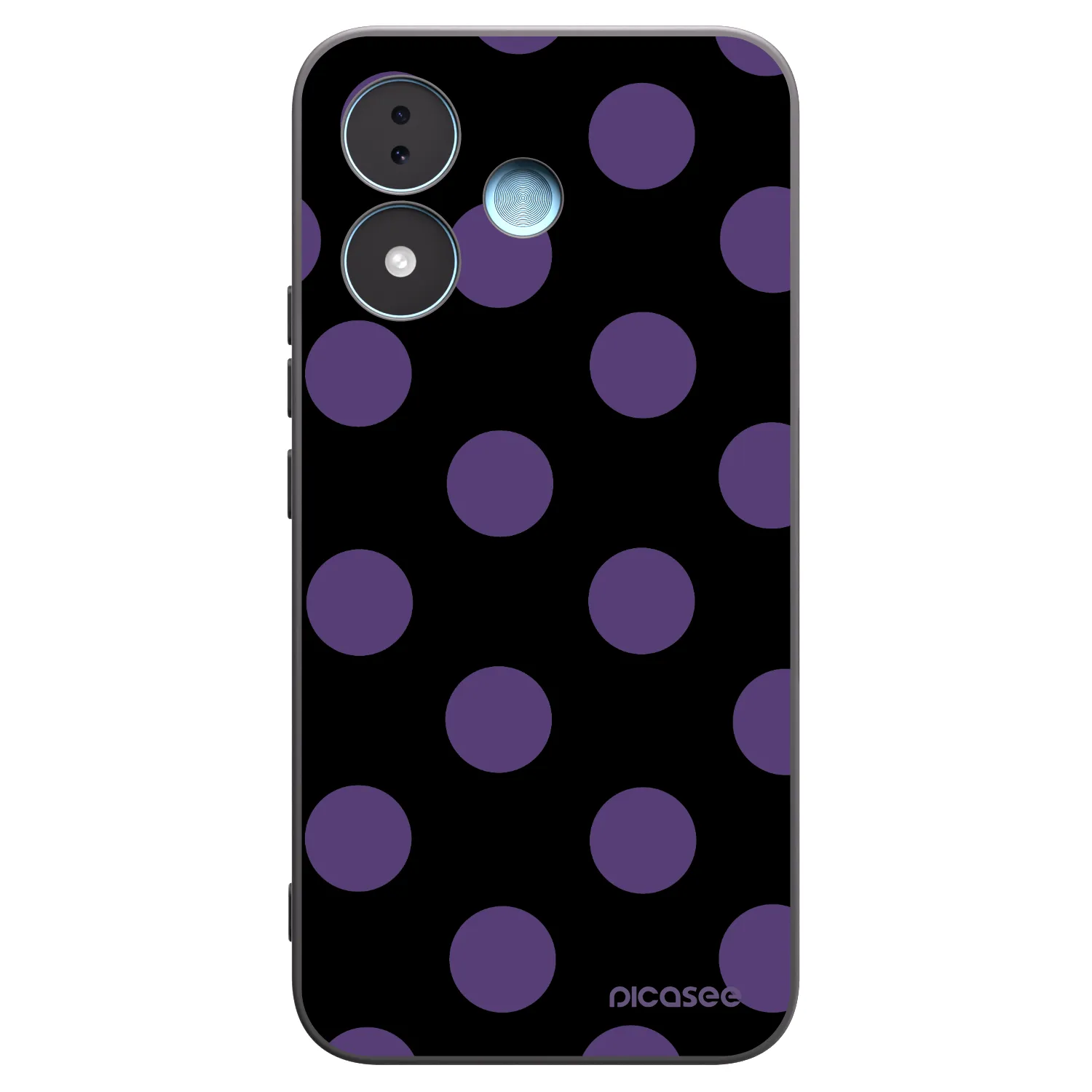Picasee silikonowe czarne etui na Xiaomi Redmi Note 17 5G - Big flickers