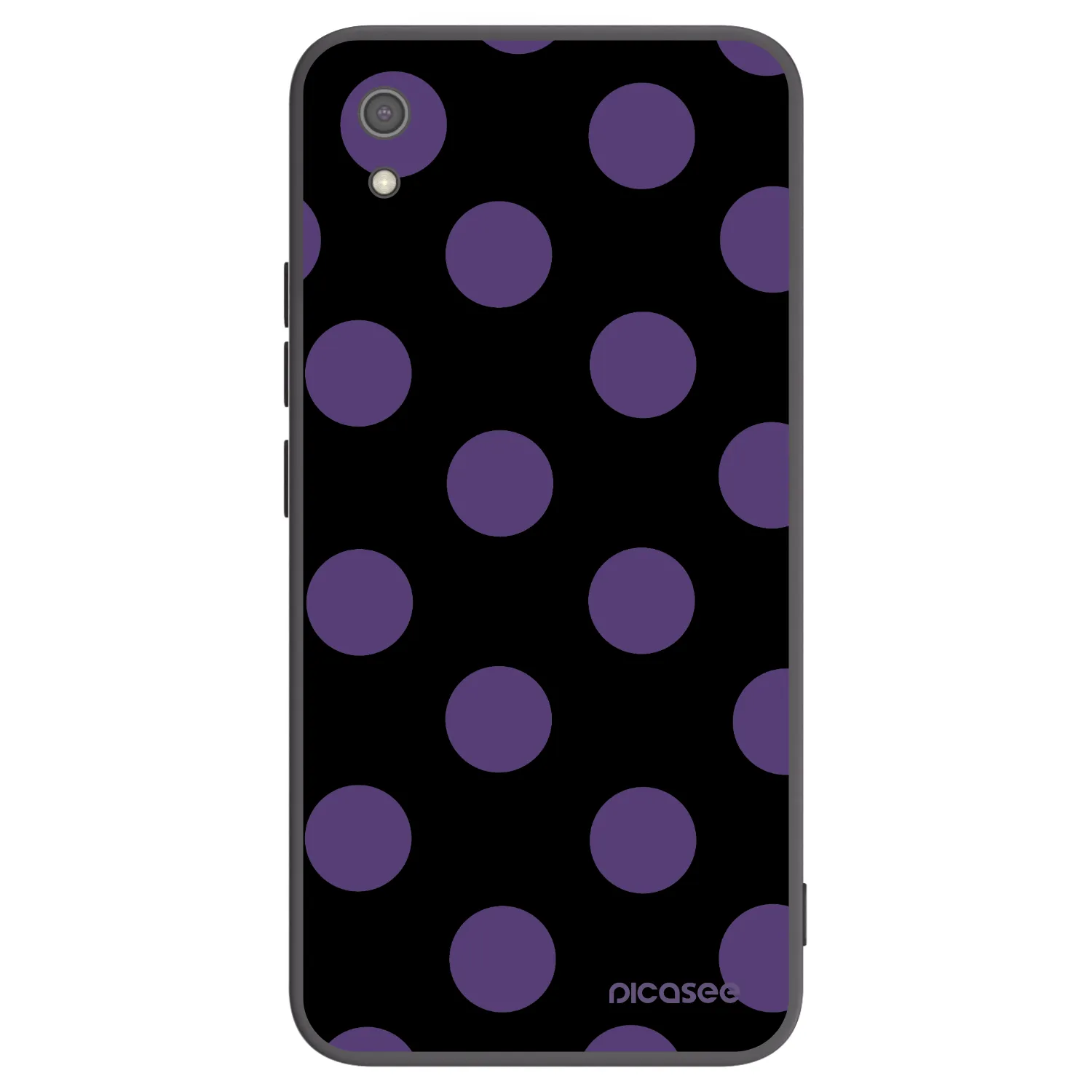 Picasee silikonowe czarne etui na Xiaomi Redmi 7A - Big flickers