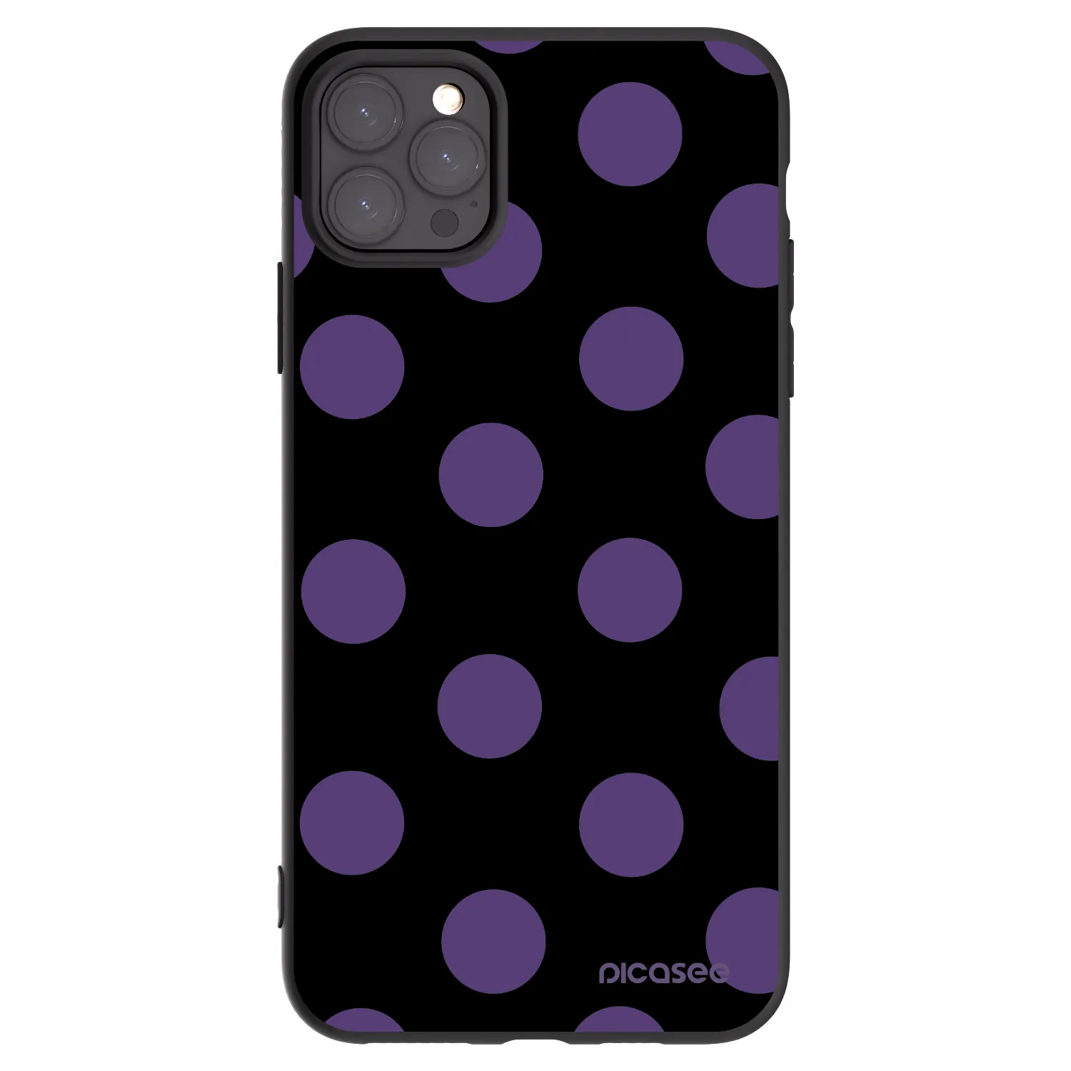 Picasee silikonowe czarne etui na Apple iPhone 11 Pro Max - Big flickers