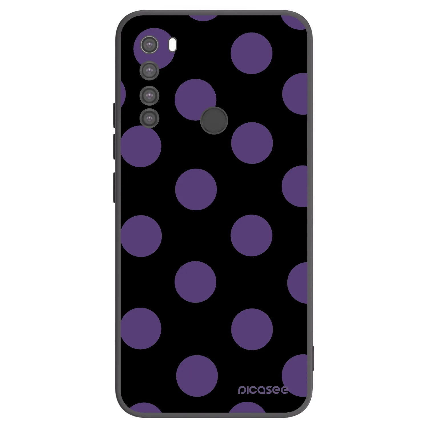 Picasee silikonowe czarne etui na Xiaomi Redmi Note 8 - Big flickers