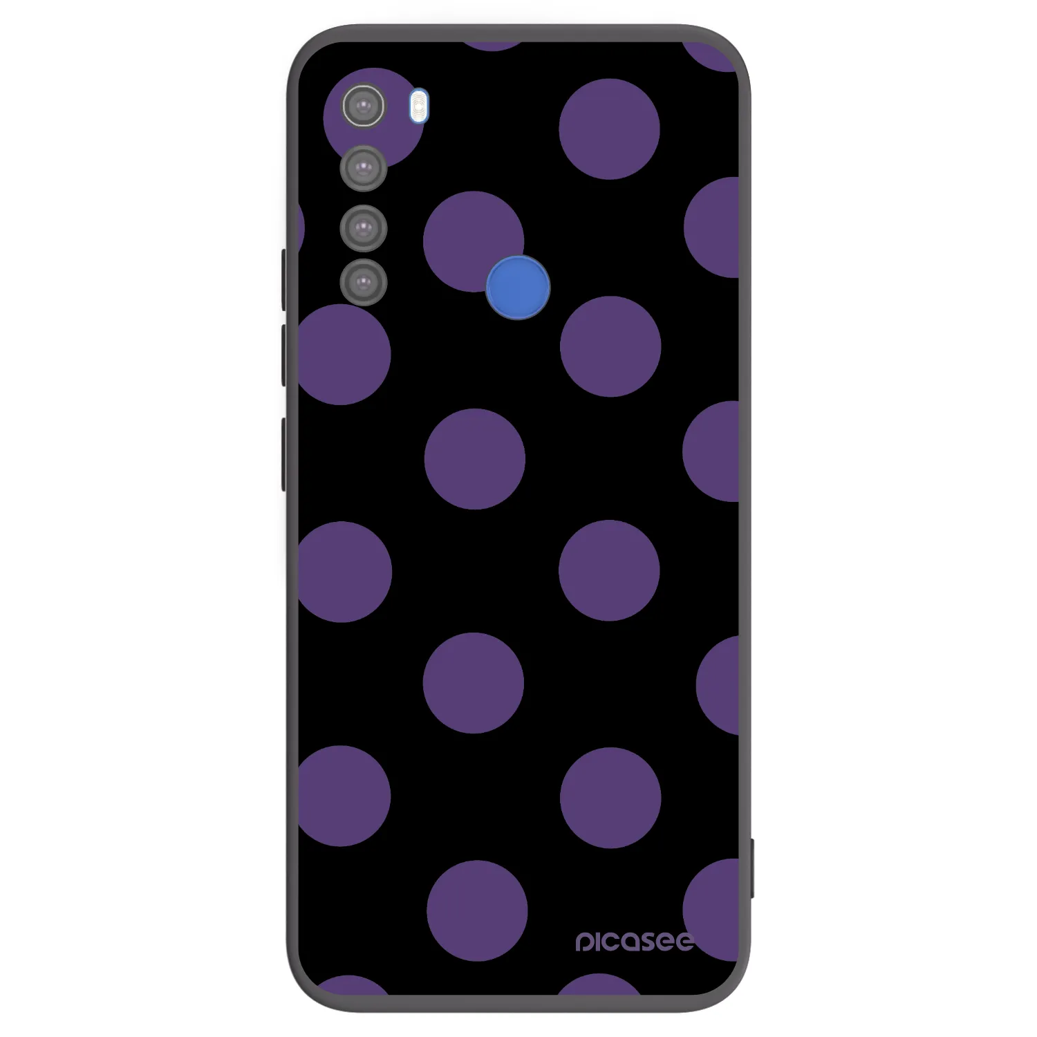 Picasee silikonowe czarne etui na Xiaomi Redmi Note 8T - Big flickers