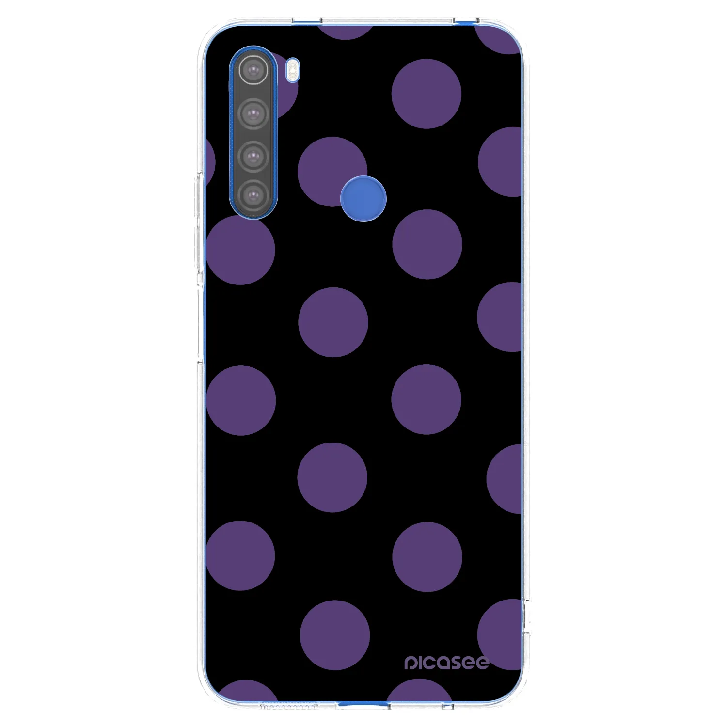 Picasee silikonowe przeźroczyste etui na Xiaomi Redmi Note 8T - Big flickers