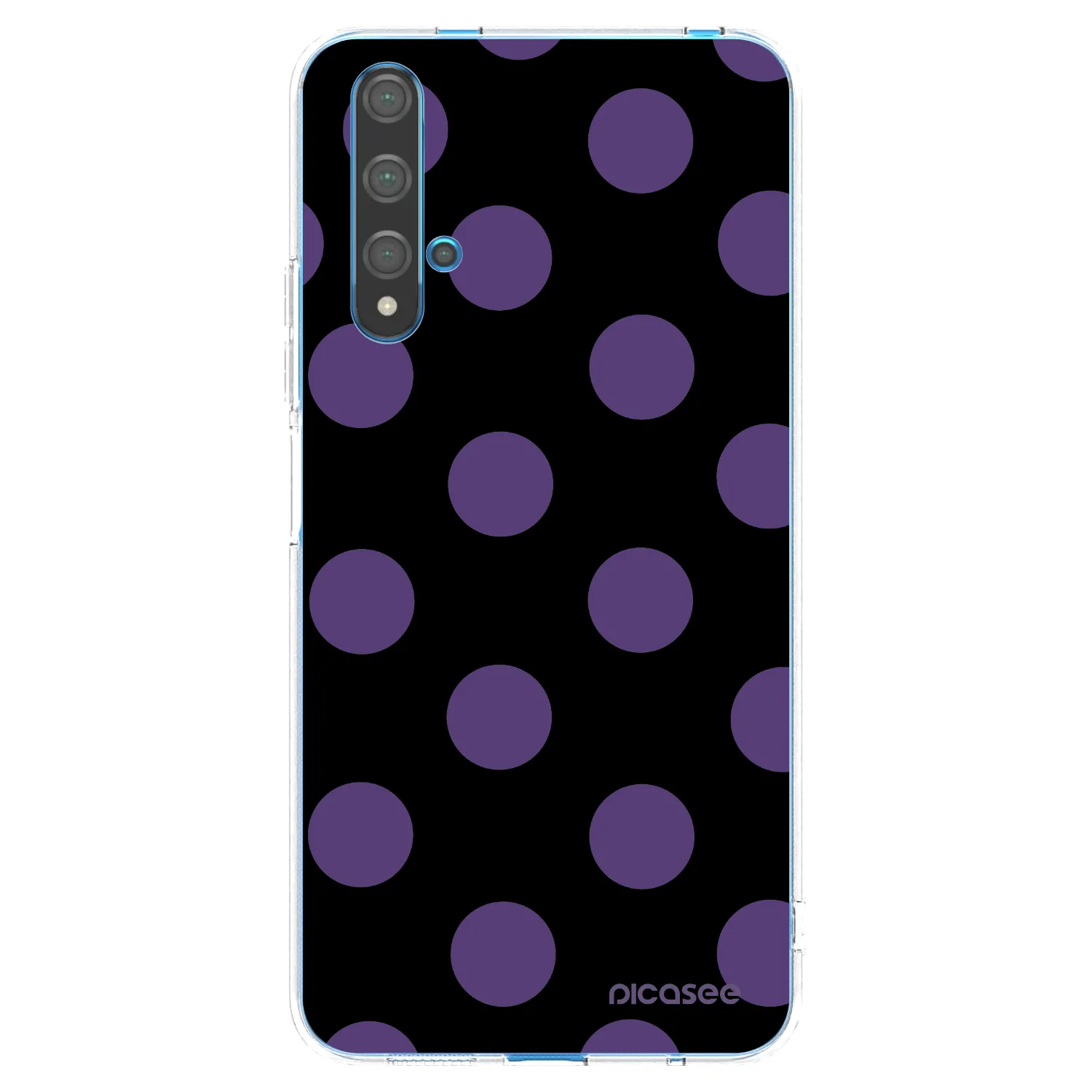 Picasee silikonowe przeźroczyste etui na Huawei Nova 5T - Big flickers