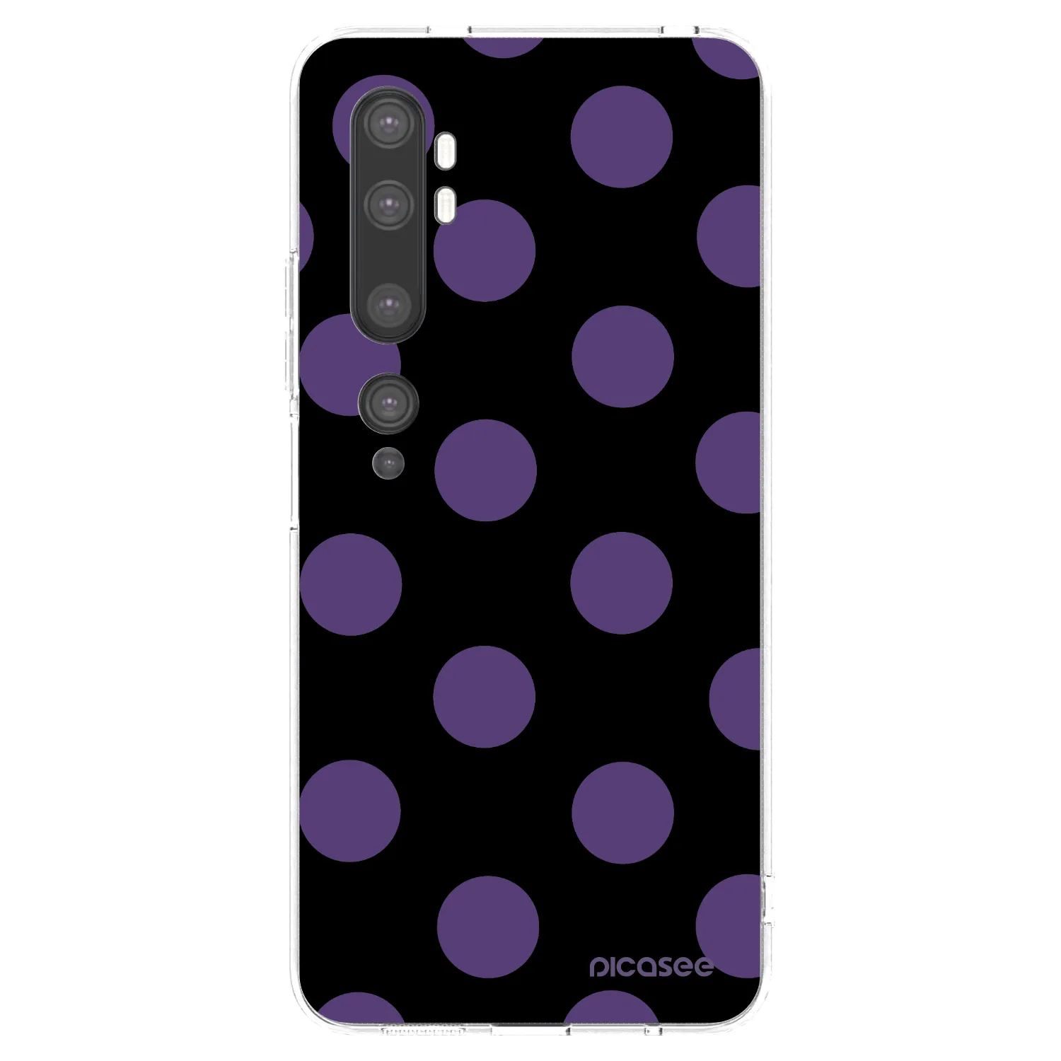 Picasee silikonowe przeźroczyste etui na Xiaomi Mi Note 10 (Pro) - Big flickers