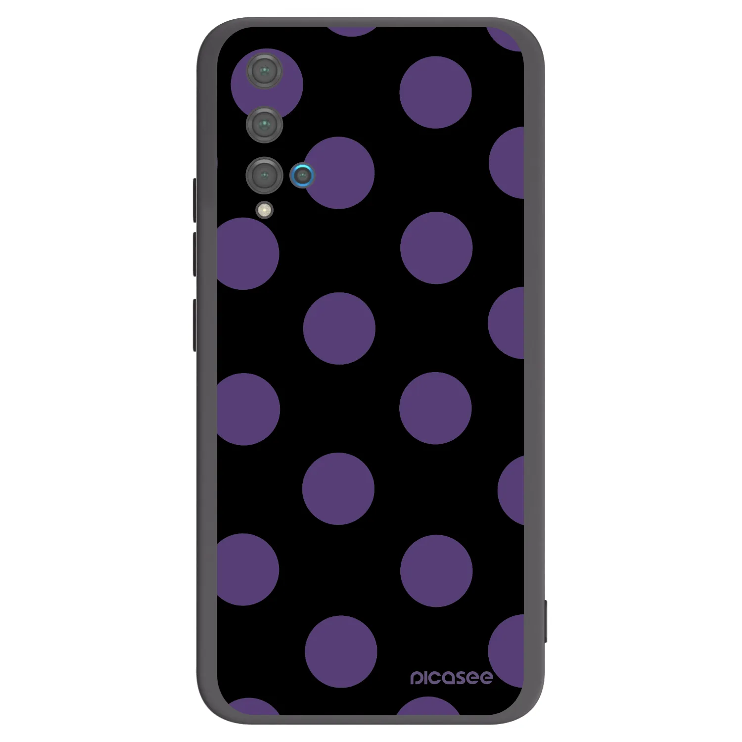 Picasee silikonowe czarne etui na Huawei Nova 5T - Big flickers