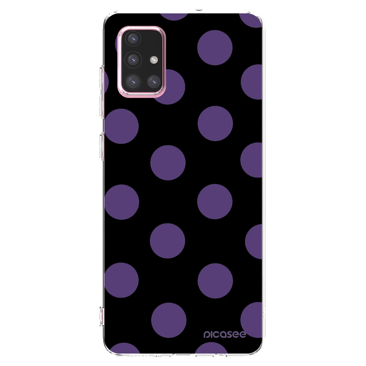 Picasee silikonowe przeźroczyste etui na Samsung Galaxy A71 A715F - Big flickers