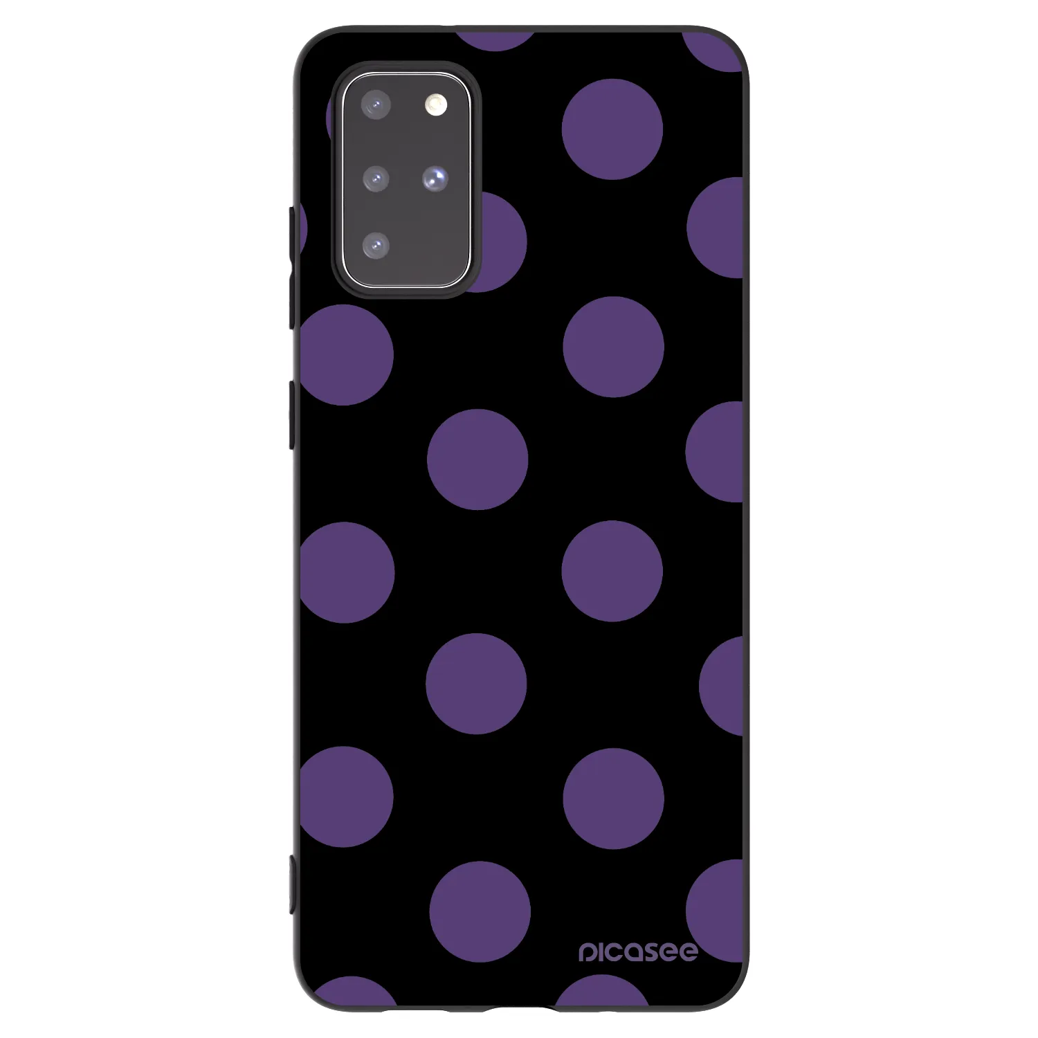Picasee silikonowe czarne etui na Samsung Galaxy S20+ G985F - Big flickers