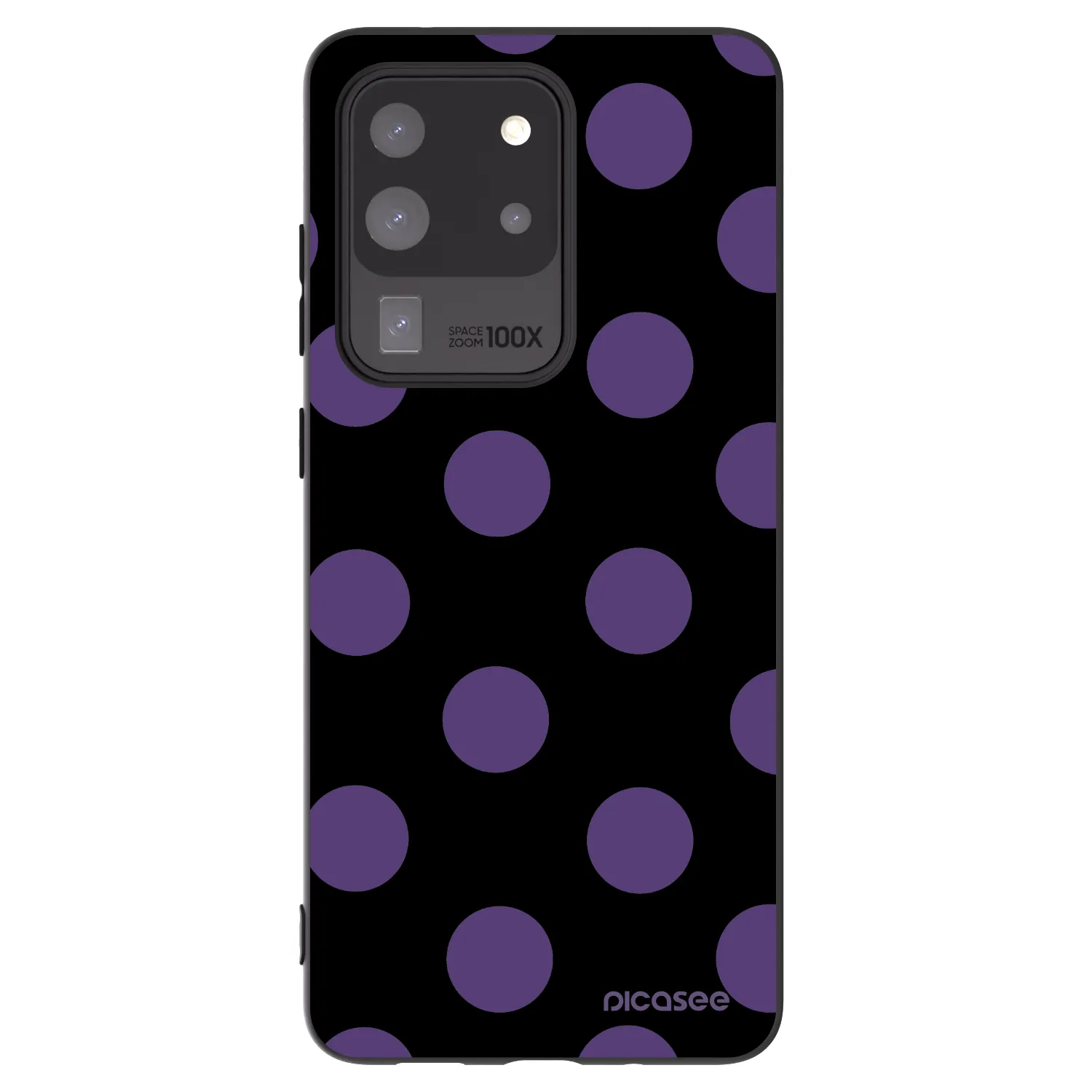 Picasee silikonowe czarne etui na Samsung Galaxy S20 Ultra 5G G988F - Big flickers