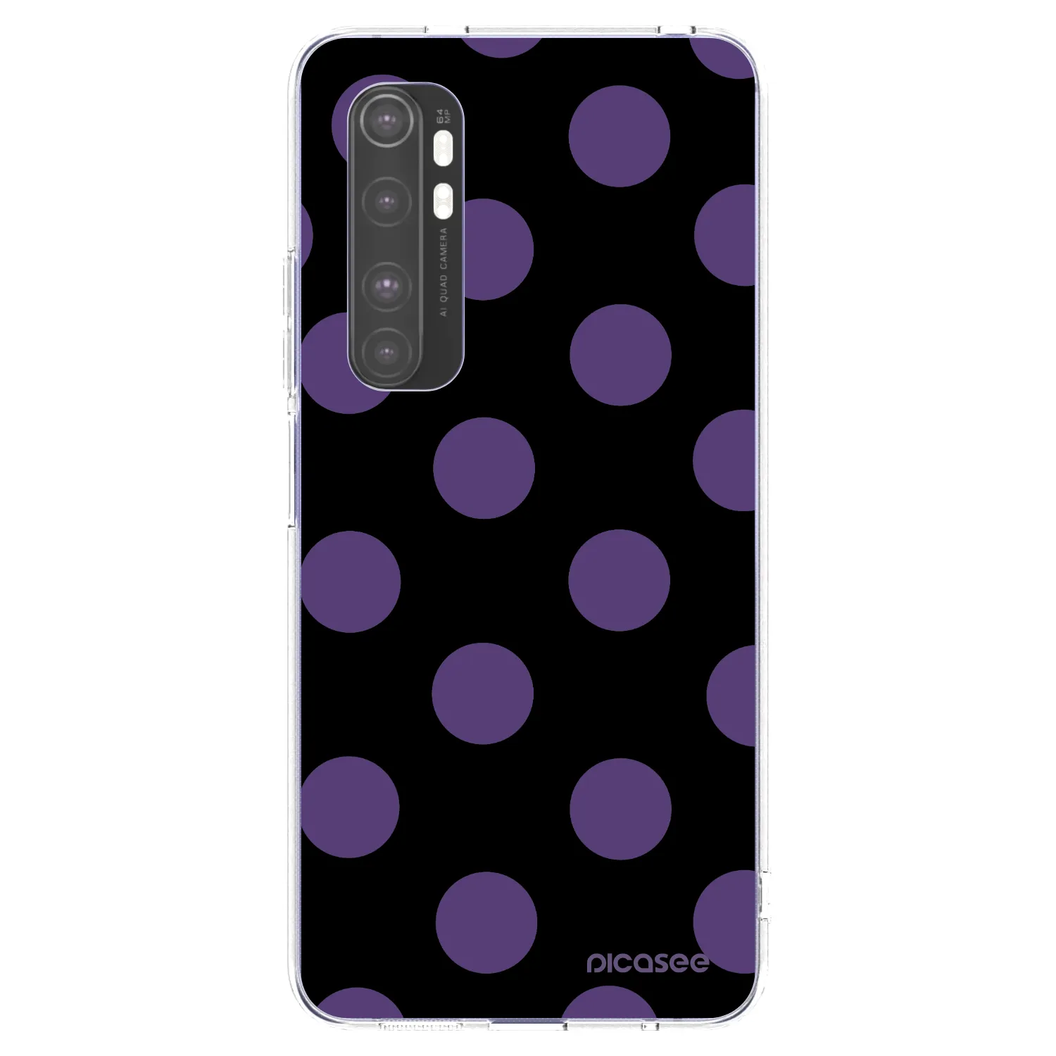 Picasee silikonowe przeźroczyste etui na Xiaomi Mi Note 10 Lite - Big flickers