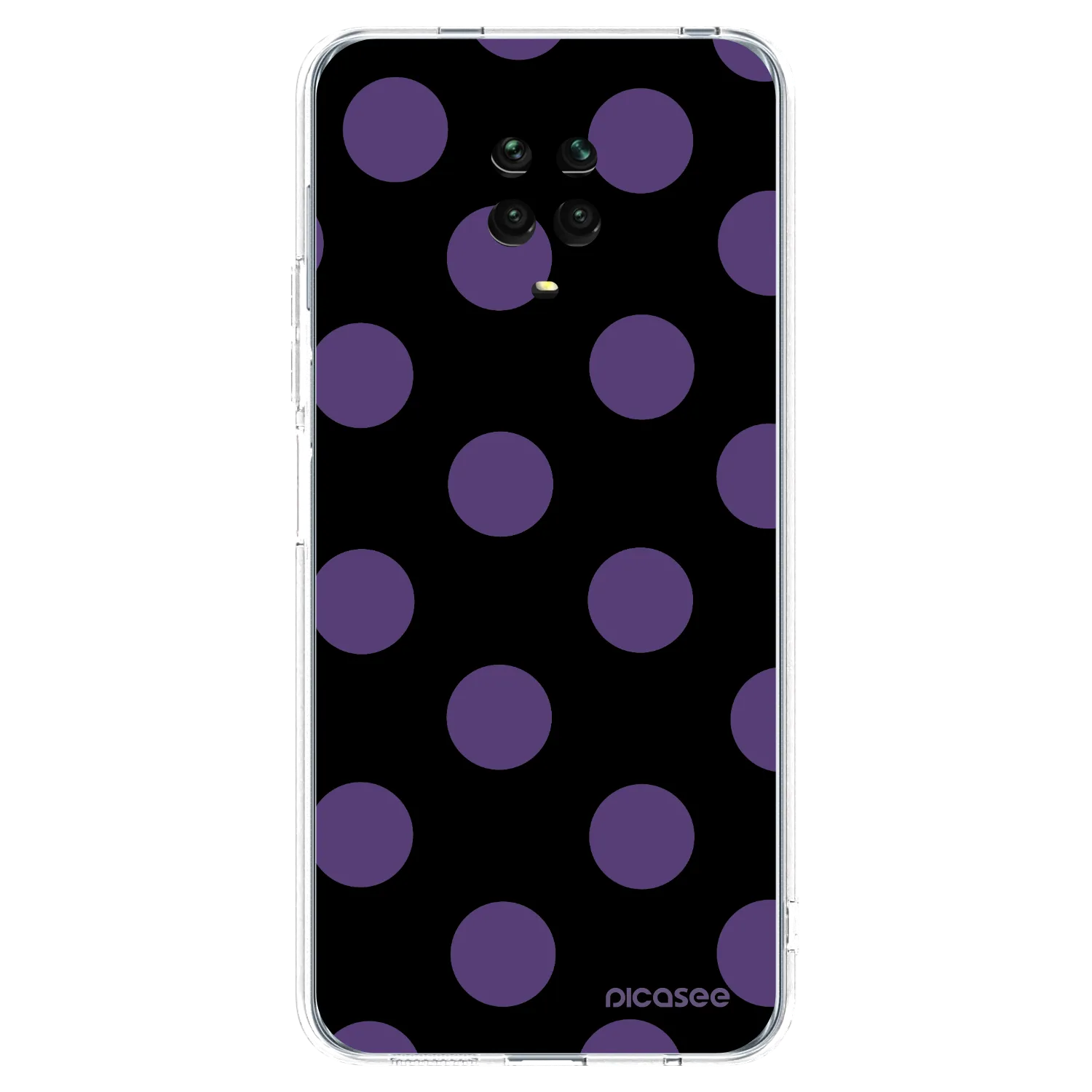 Picasee silikonowe przeźroczyste etui na Xiaomi Redmi Note 9S - Big flickers
