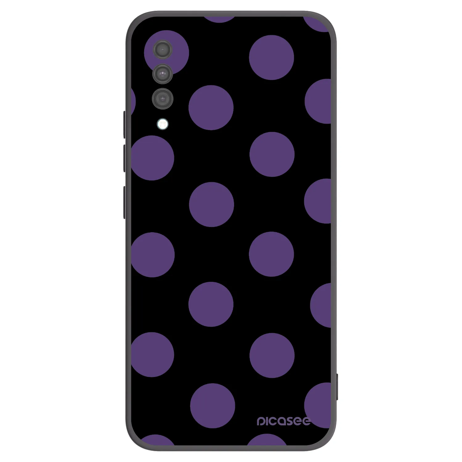 Picasee silikonowe czarne etui na Samsung Galaxy A30s A307F - Big flickers