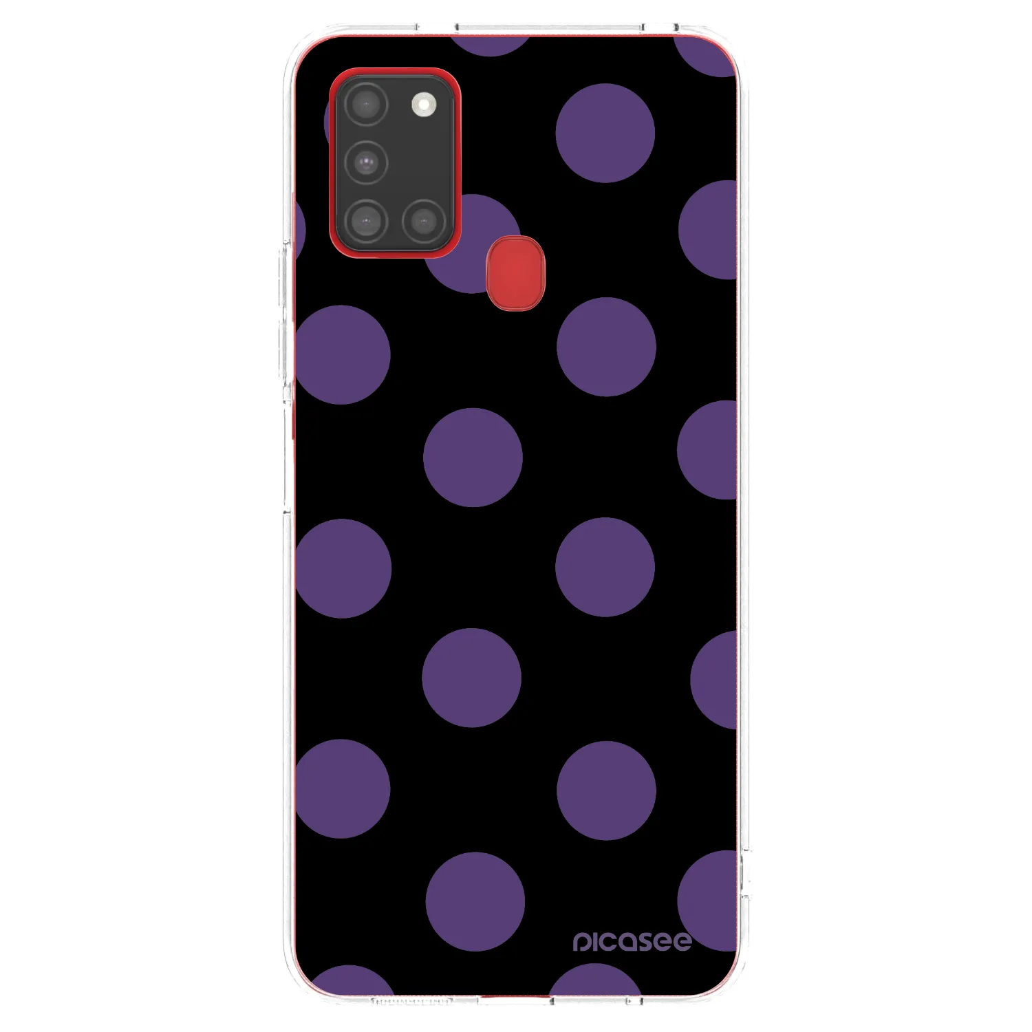 Picasee silikonowe przeźroczyste etui na Samsung Galaxy A21s - Big flickers