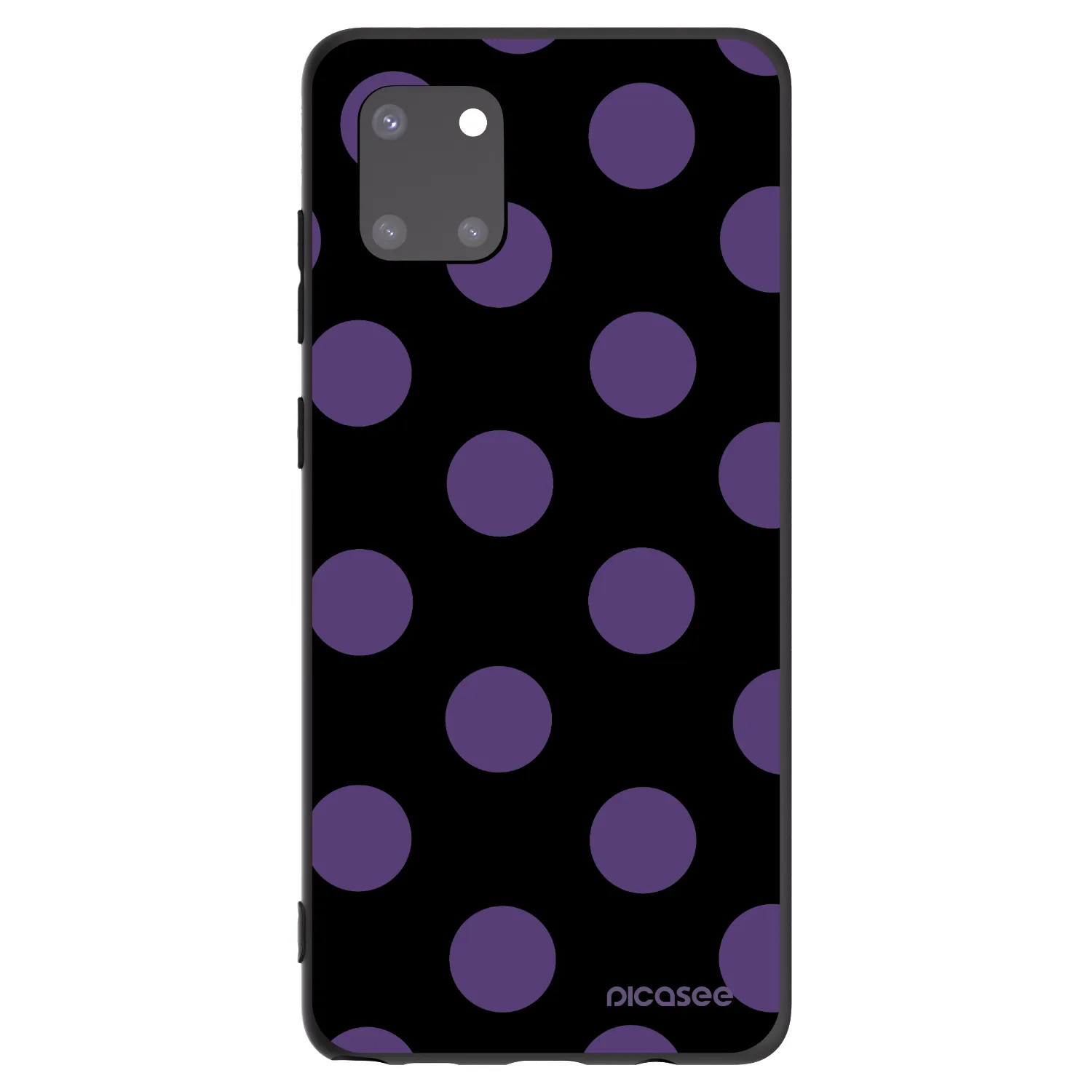 Picasee silikonowe czarne etui na Samsung Galaxy Note 10 Lite N770F - Big flickers