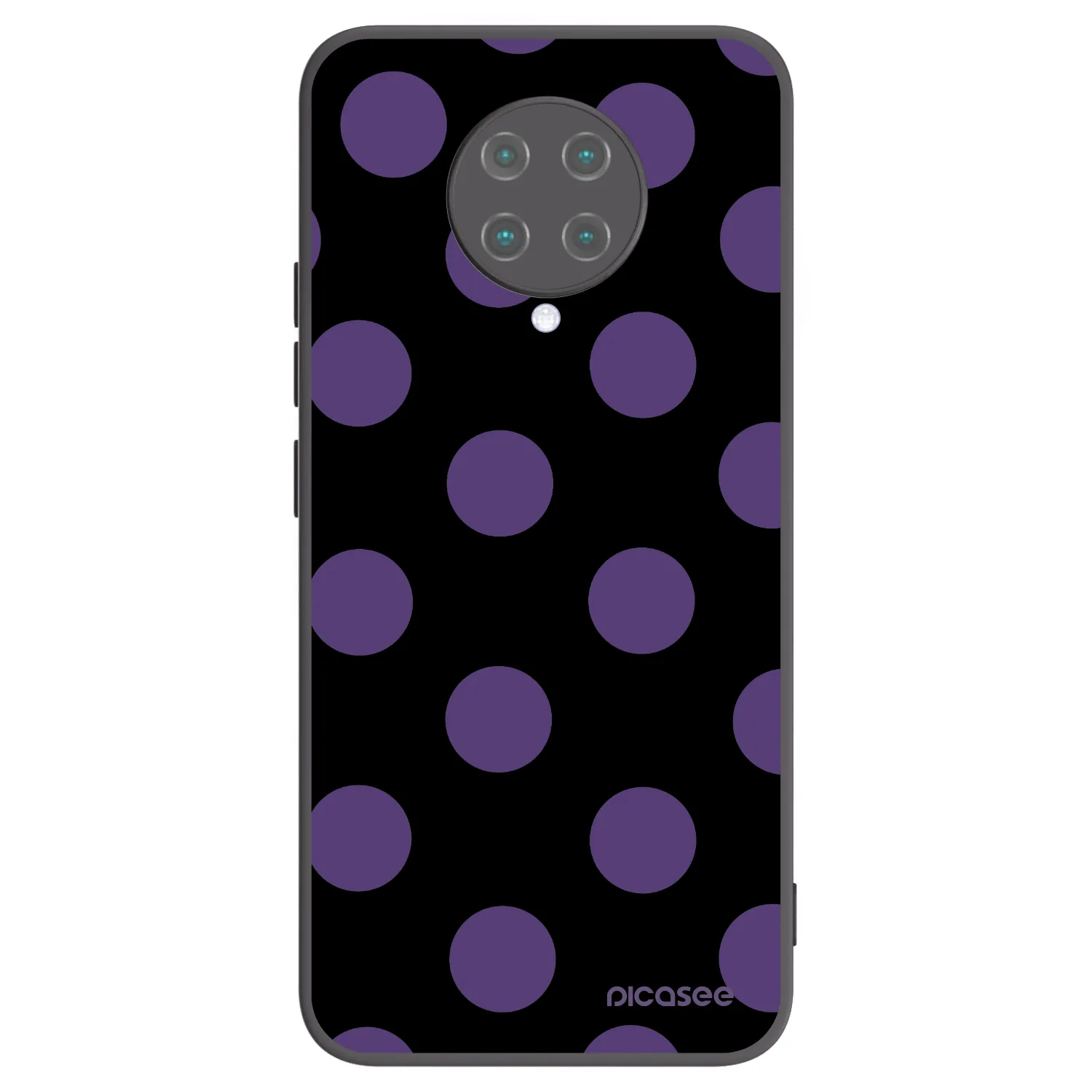 Picasee silikonowe czarne etui na Xiaomi Poco F2 Pro - Big flickers