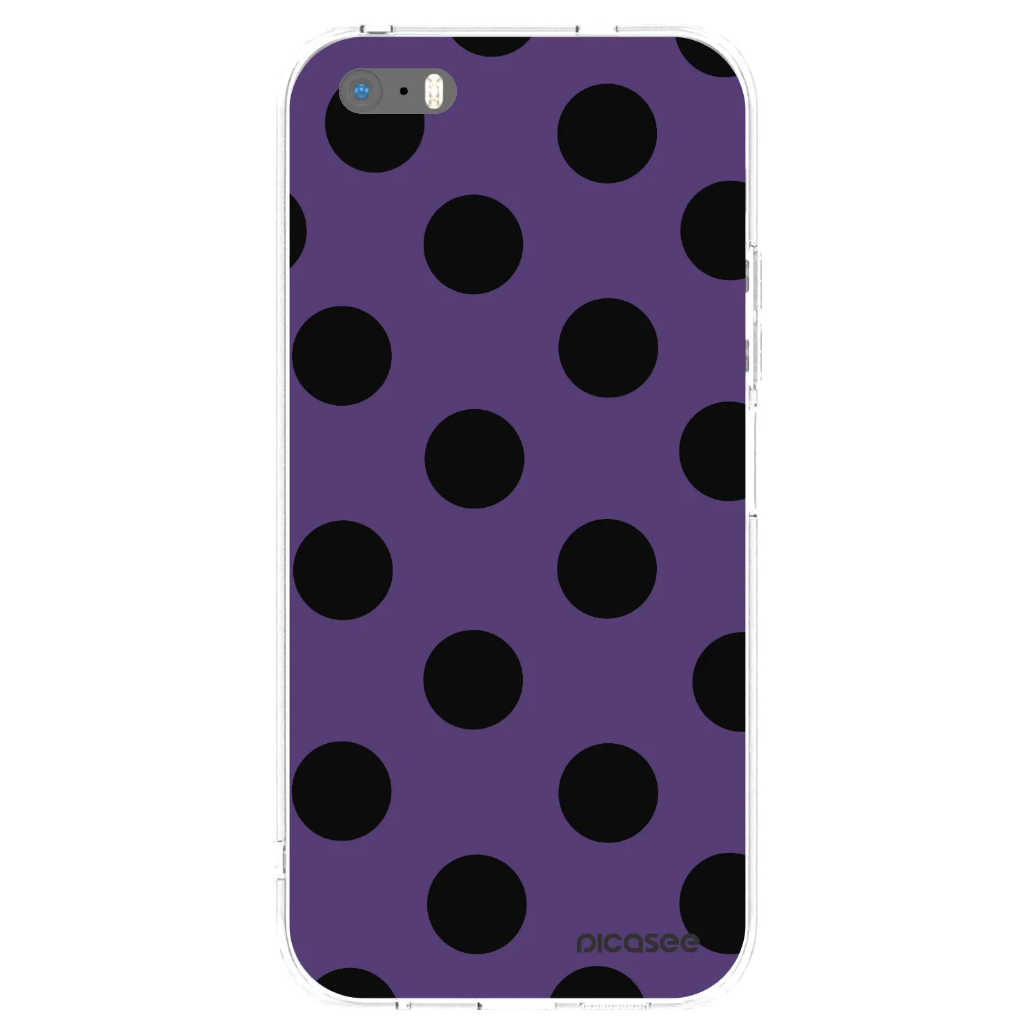 Picasee silikonowe przeźroczyste etui na Apple iPhone 5/5S/SE - Big flickers 2