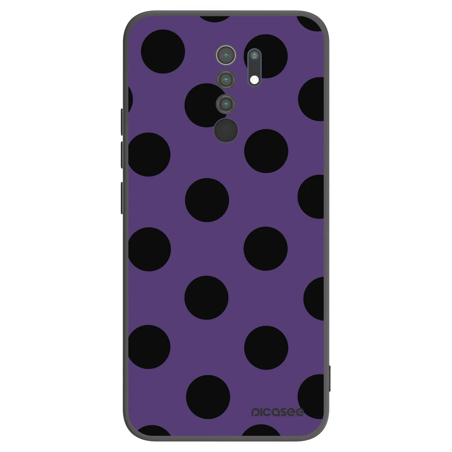 Picasee silikonowe czarne etui na Xiaomi Redmi 9 - Big flickers 2