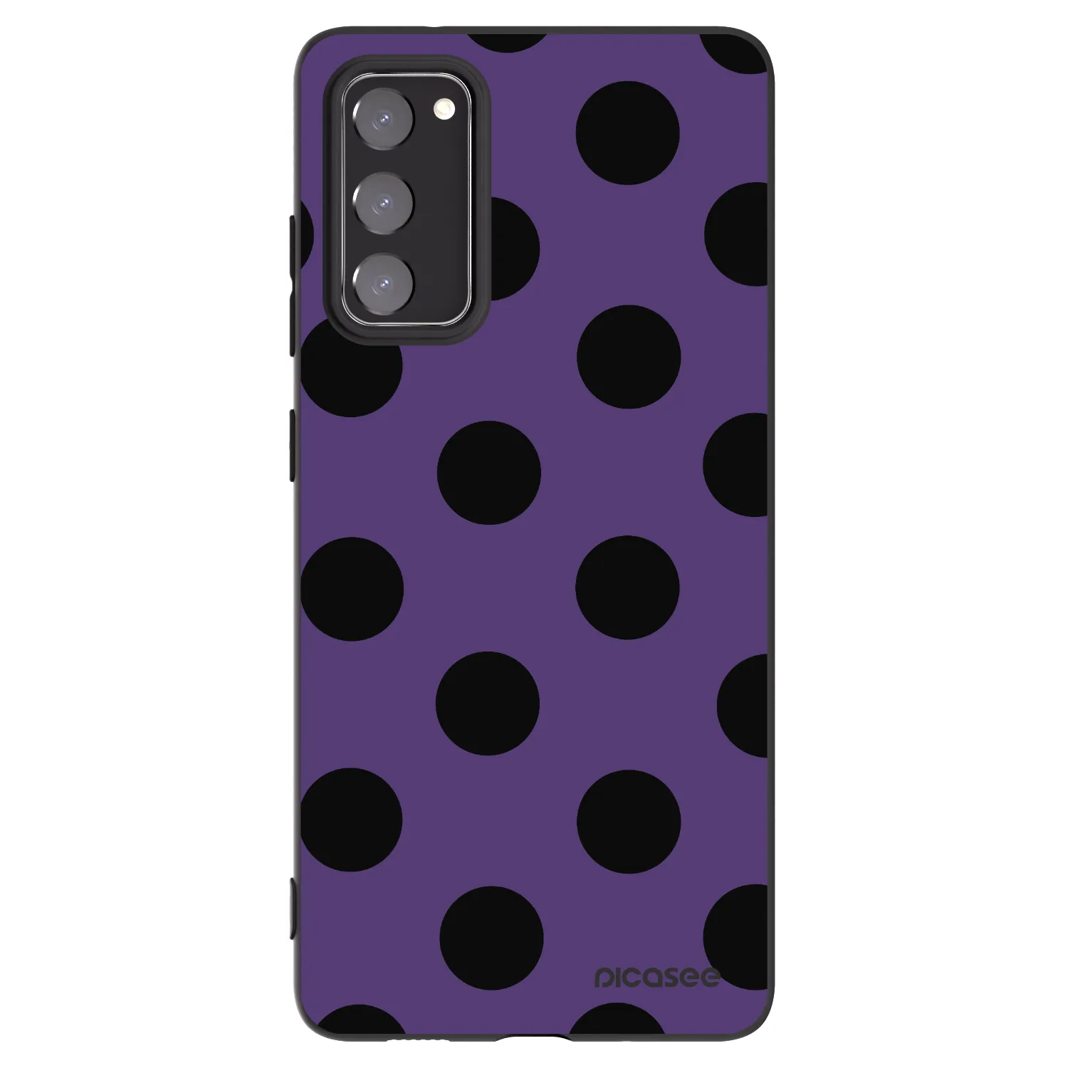 Picasee silikonowe czarne etui na Samsung Galaxy S20 FE - Big flickers 2