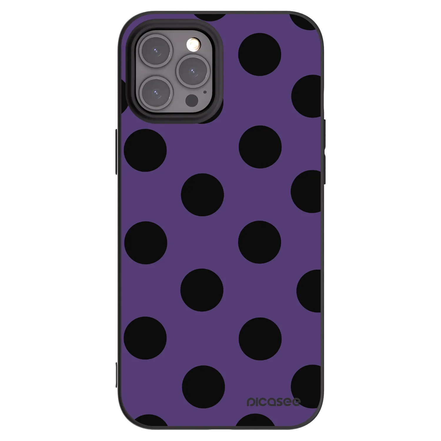 Picasee silikonowe czarne etui na Apple iPhone 12 Pro Max - Big flickers 2