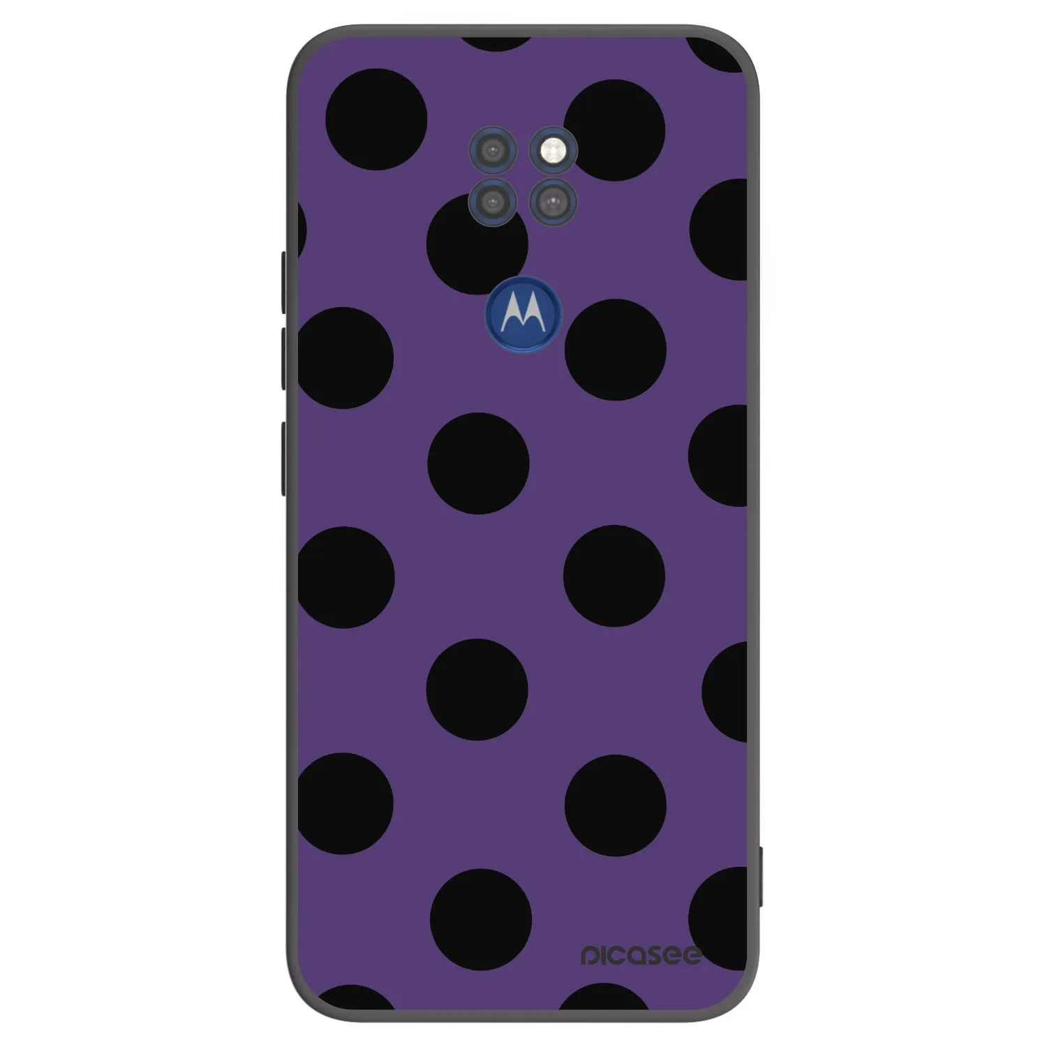 Picasee silikonowe czarne etui na Motorola Moto G9 Play - Big flickers 2