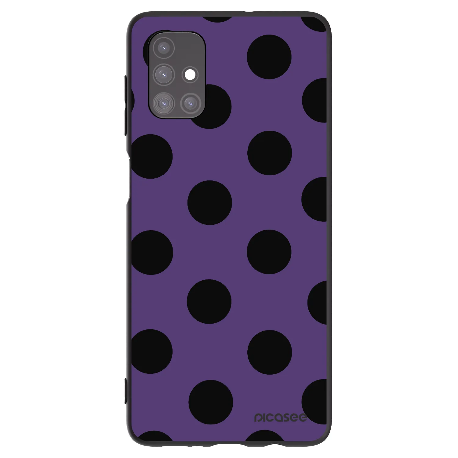 Picasee silikonowe czarne etui na Samsung Galaxy M51 M515F - Big flickers 2