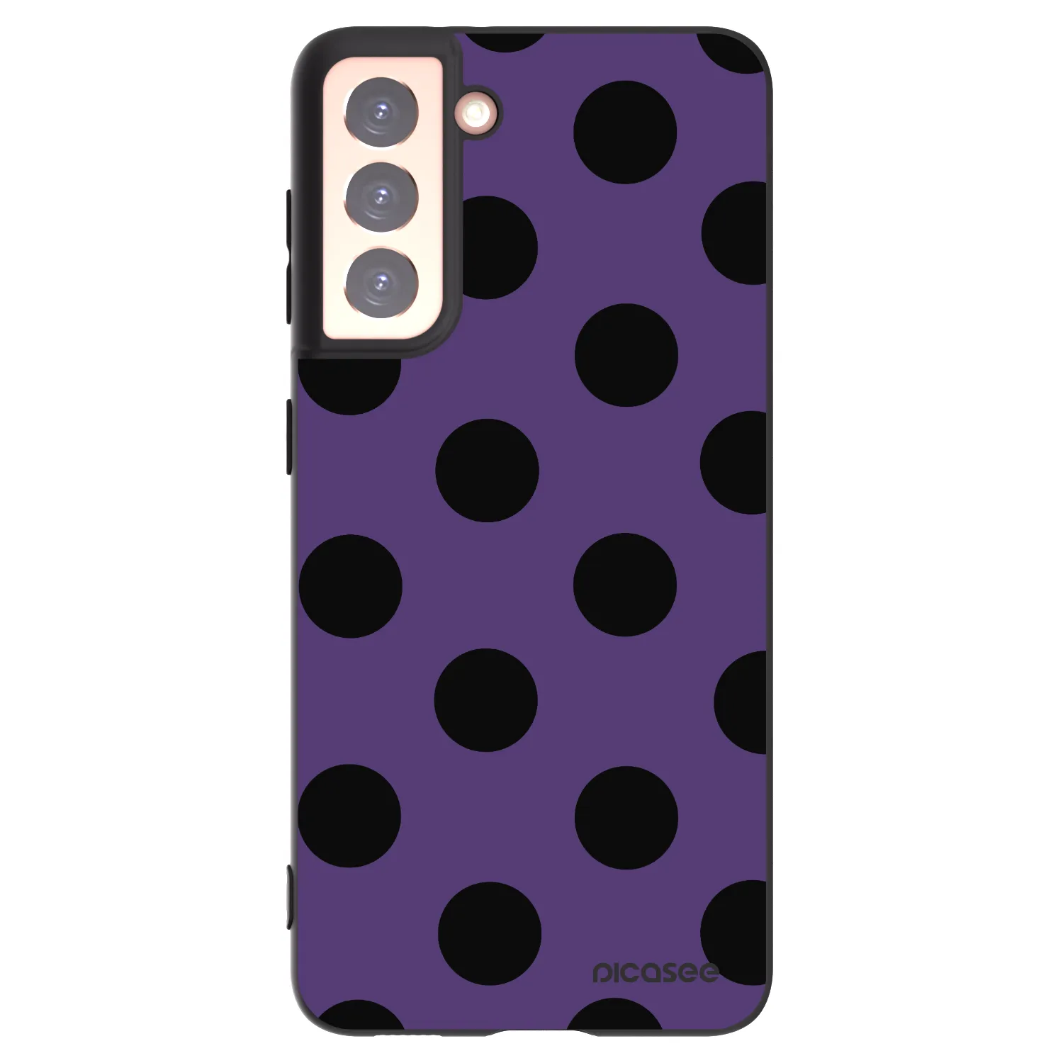 Picasee silikonowe czarne etui na Samsung Galaxy S21 5G G991B - Big flickers 2
