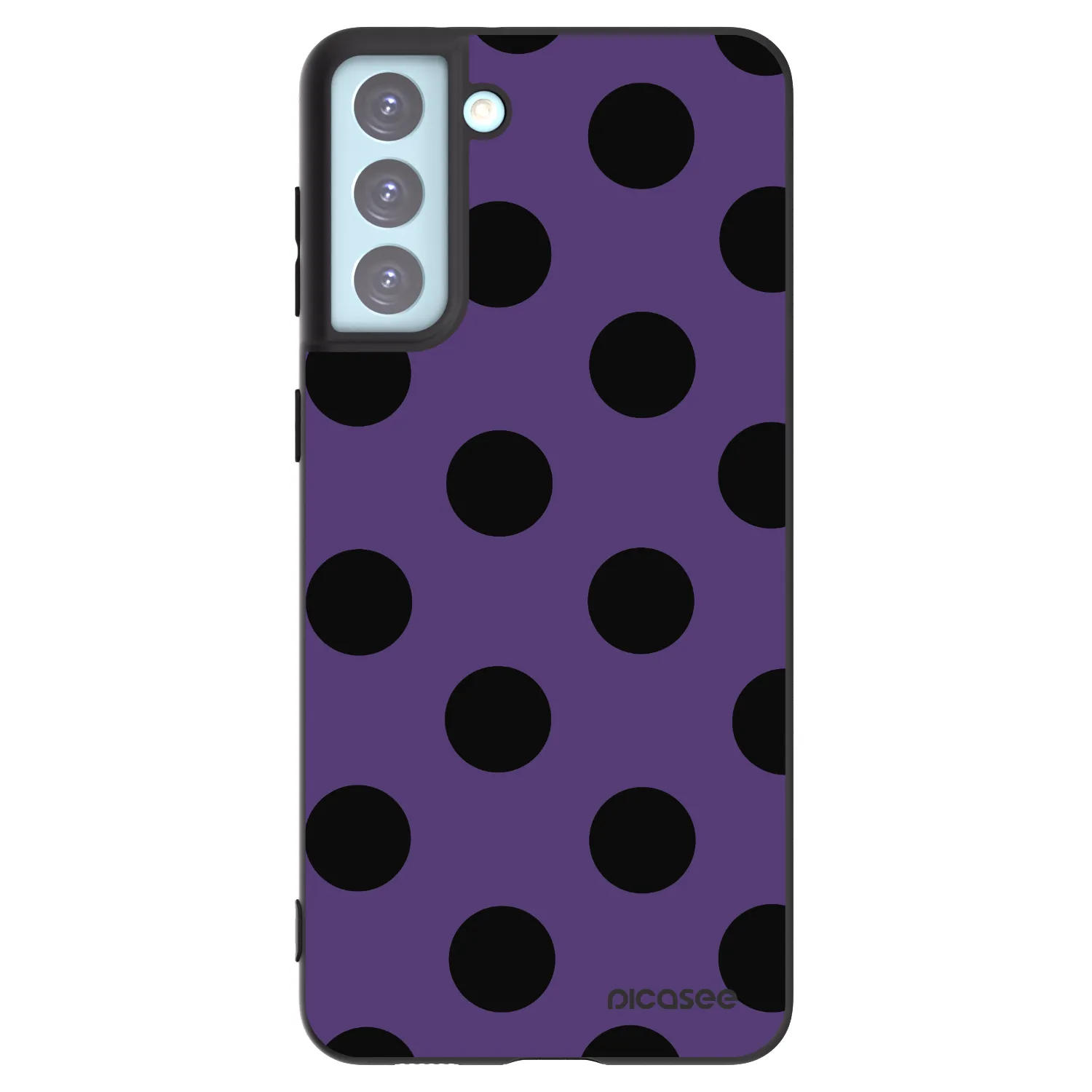 Picasee silikonowe czarne etui na Samsung Galaxy S21+ 5G G996F - Big flickers 2